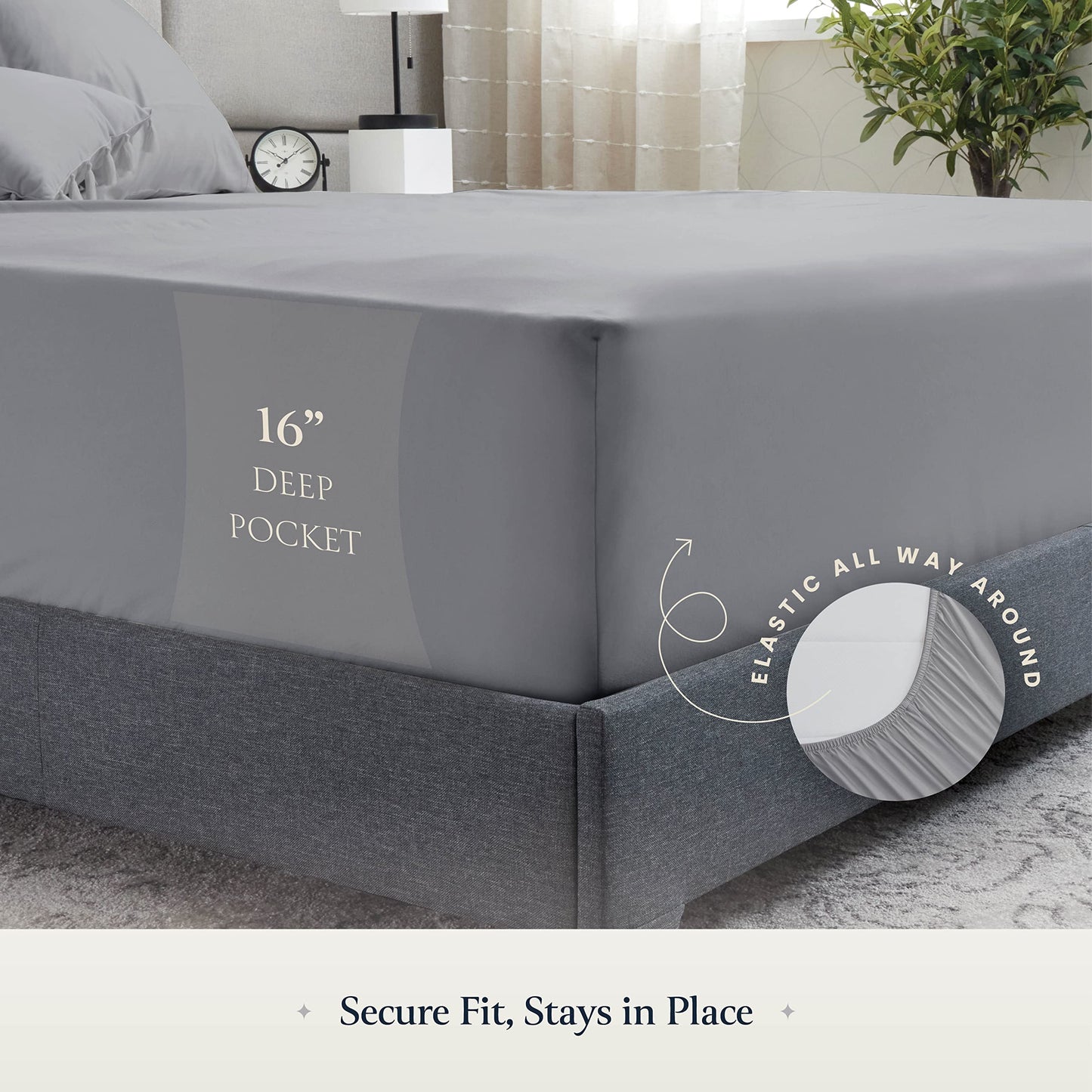 BELADOR Silky Soft Cali King Sheet Set -Luxury 6 Piece Bed Sheets for California King Size Bed, Secure-Fit Deep Pocket Sheets with Elastic, Breathable Hotel Sheets & Pillowcase Set, Wrinkle Free