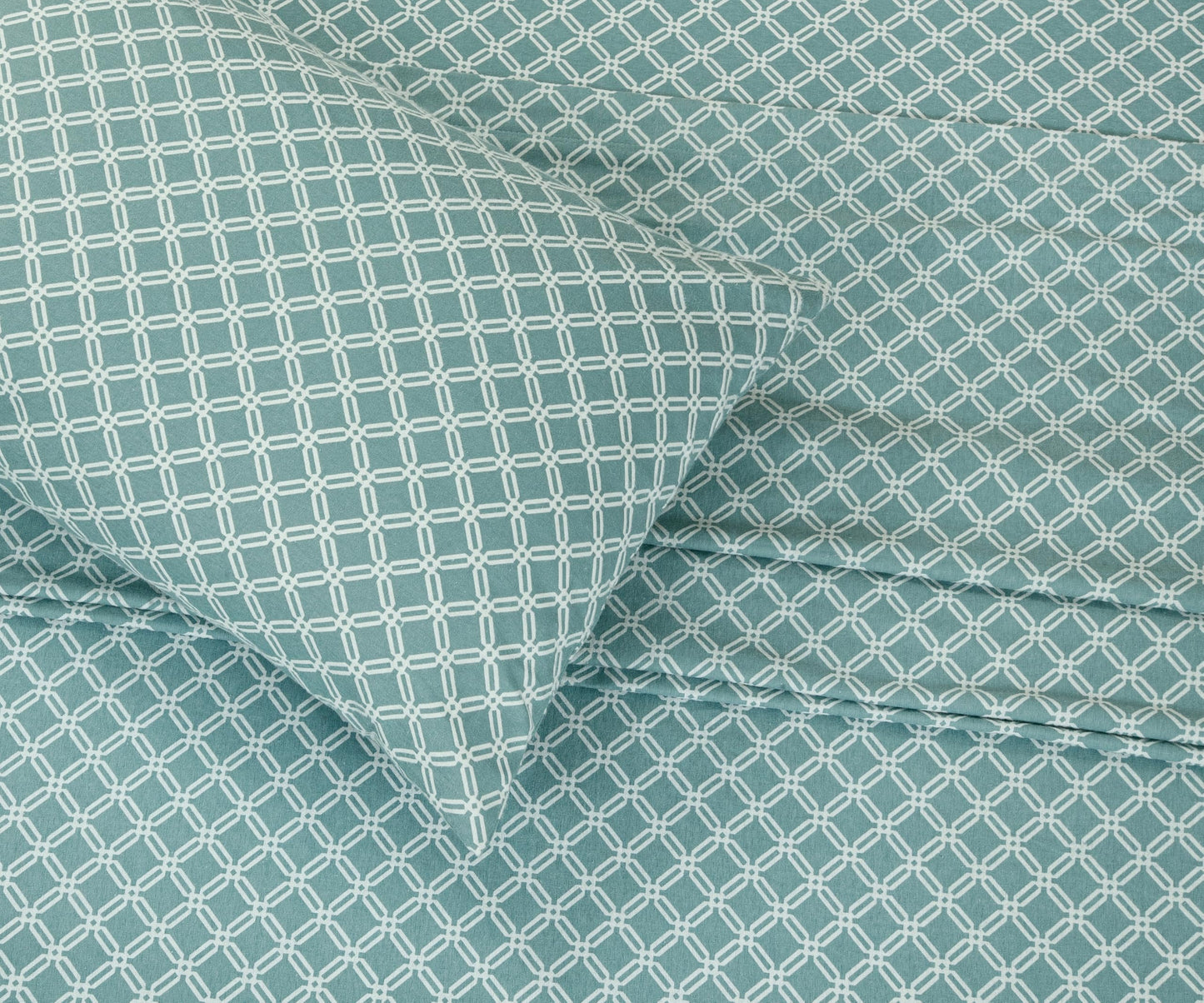 Bliss Casa 4 Piece 100% Cotton Flannel Sheets Queen Size Bed Set - Warm & Extra Soft - Deep Pockets, Breathable, All Seasons Comfy - Double Brushed Bed Sheet (Gossard)