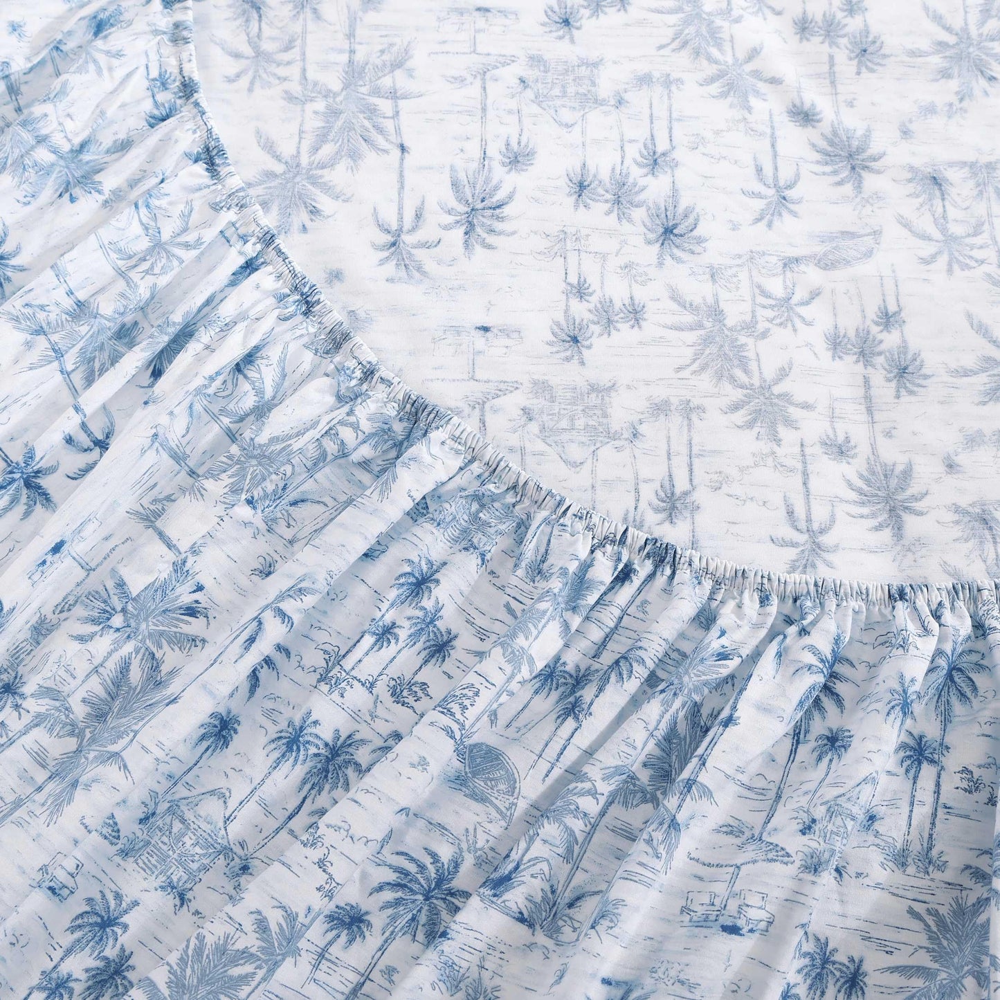 Tommy Bahama - Twin Sheet Set, Crisp & Cool Cotton Percale Bed Sheets, Deep Pockets, Coastal Bedding with Matching Fitted Sheet & Pillowcase (Surfside Blue)