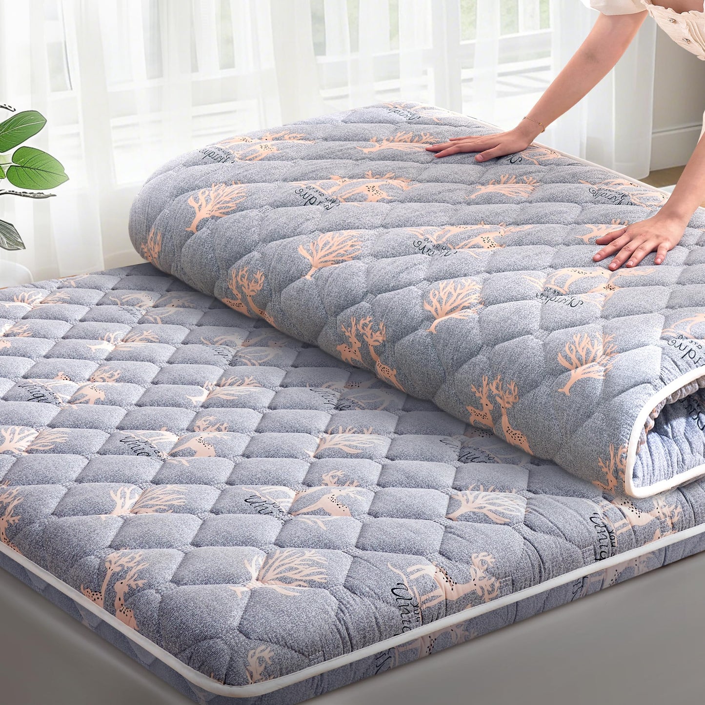 Lillibearas Premium Foam Twin Mattress Topper -Thick 9-Layer Modern Comfort Topper, 60-mil Foam-Back Pain Relief & Comfort Support, Breathable & Hypoallergenic