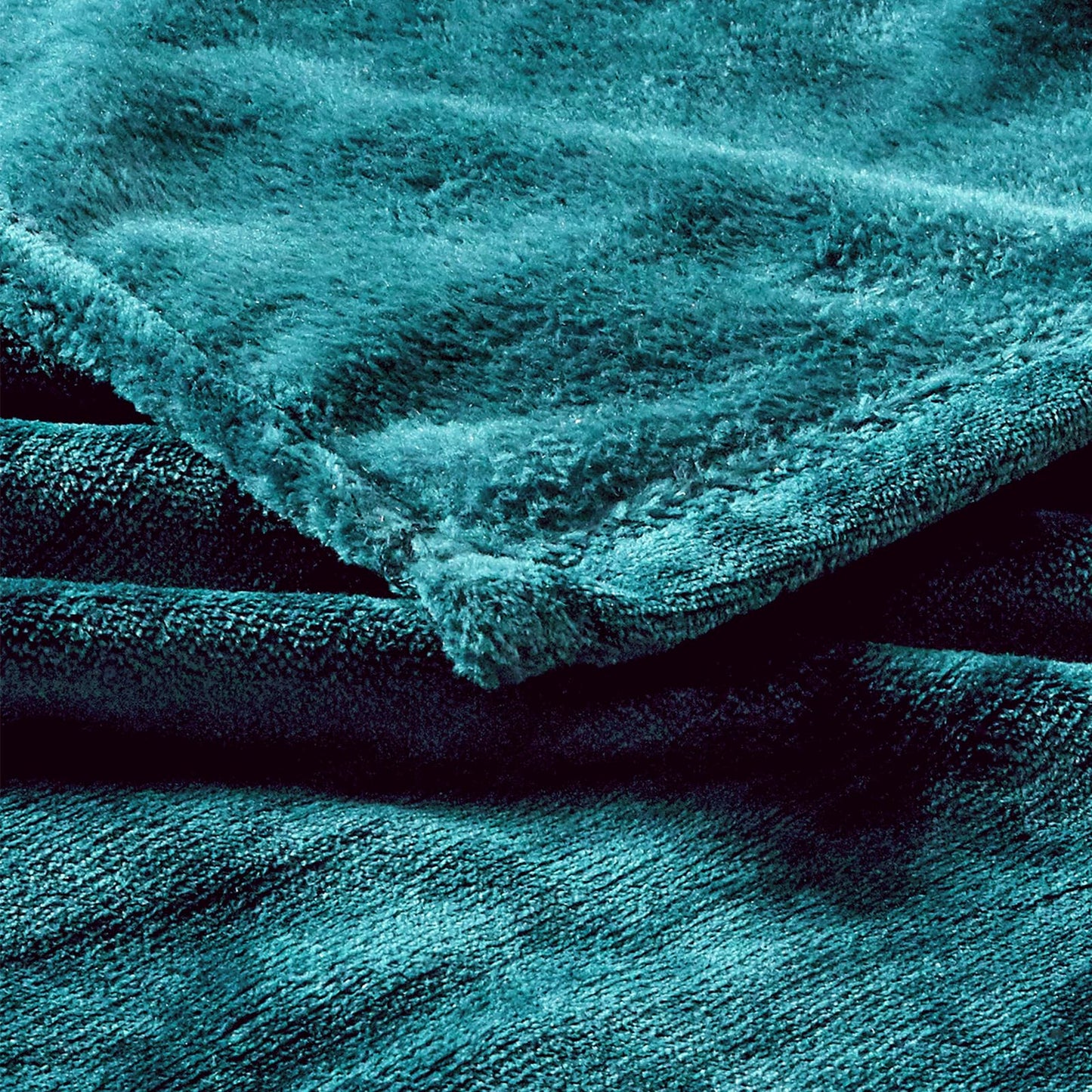 BOURINA Fleece Blanket Flannel Throw Blanket (Teal,Throw Size) Lightweight Cozy Microfiber Blanket for Sofa, Couch, Bed, Camping, Travel, 50x60 inches