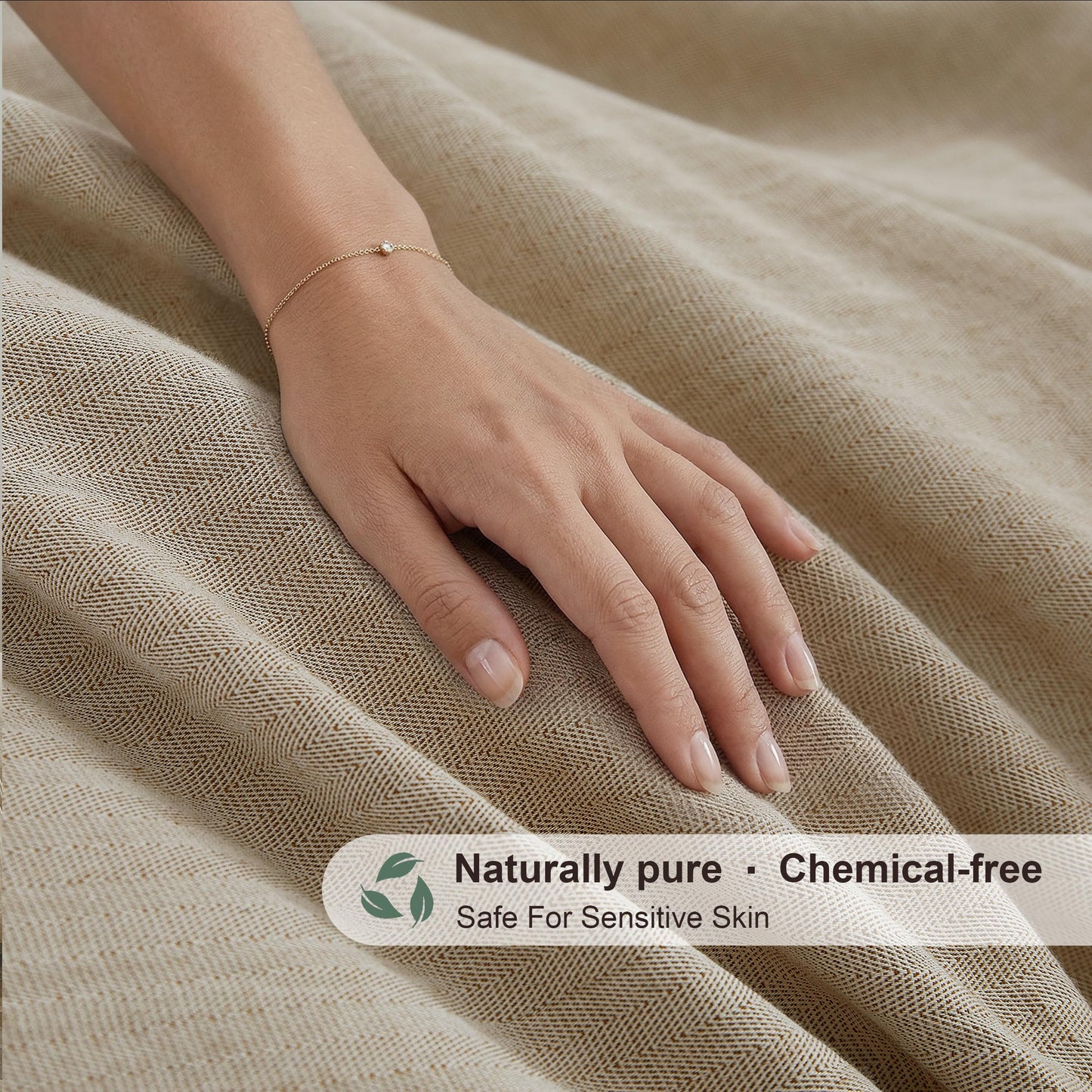 Oli Anderson King Duvet Cover, Cotton Linen Blend, 3 Pieces, Linen Brown
