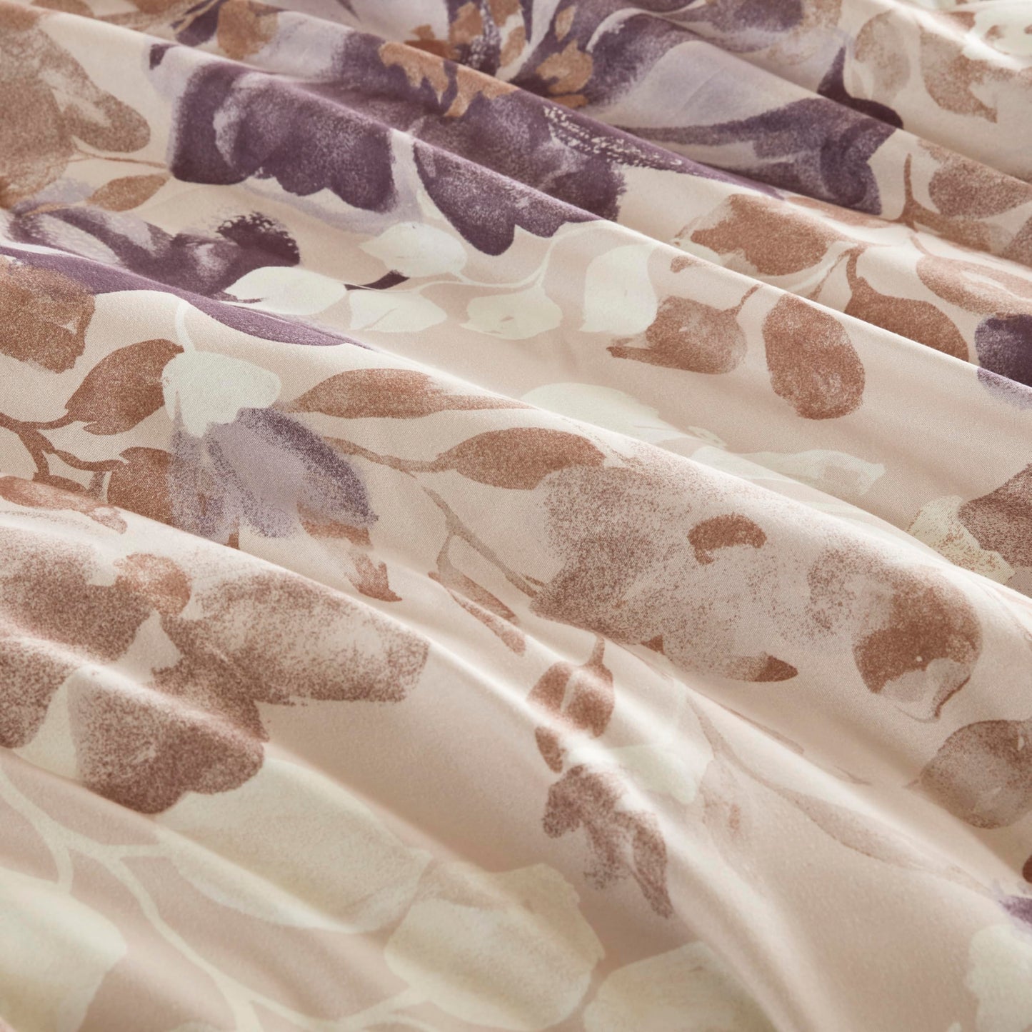 Madison Park Essentials Twin Comforter Set with Sheets, Floral Bed in A Bag Microfiber Comforter for Twin-Size Bed, Shabby Chic Bedding Set Diamond Printed Sheet, Luna, Taupe 5 Piece
