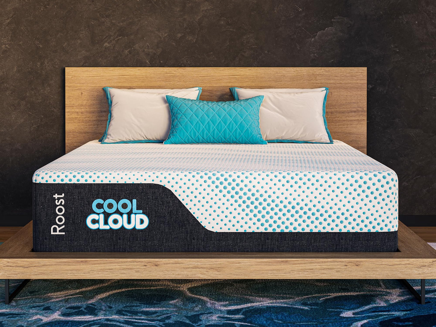 Roost Sleep Cool Cloud 14-Inch King Mattress, Gel Memory Foam for Back Pain Relief & Cool Sleep, Medium Plush, CertiPUR-US Certified, Made in USA, Bed in a Box