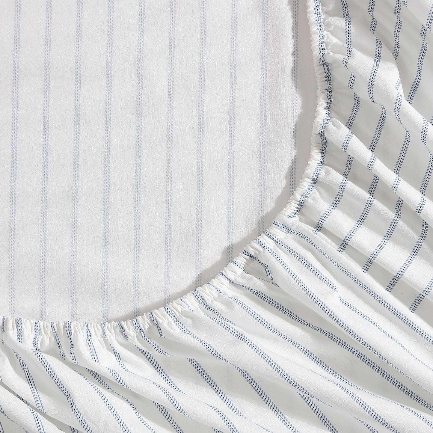Eddie Bauer - Twin Size Sheet Set, 100% Cotton Percale Bedding, Crisp & Breathable Bed Sheets with Pillowcase, Fully Elastic Fitted Sheet, Deep Pocket Fit (Essential Stripe)