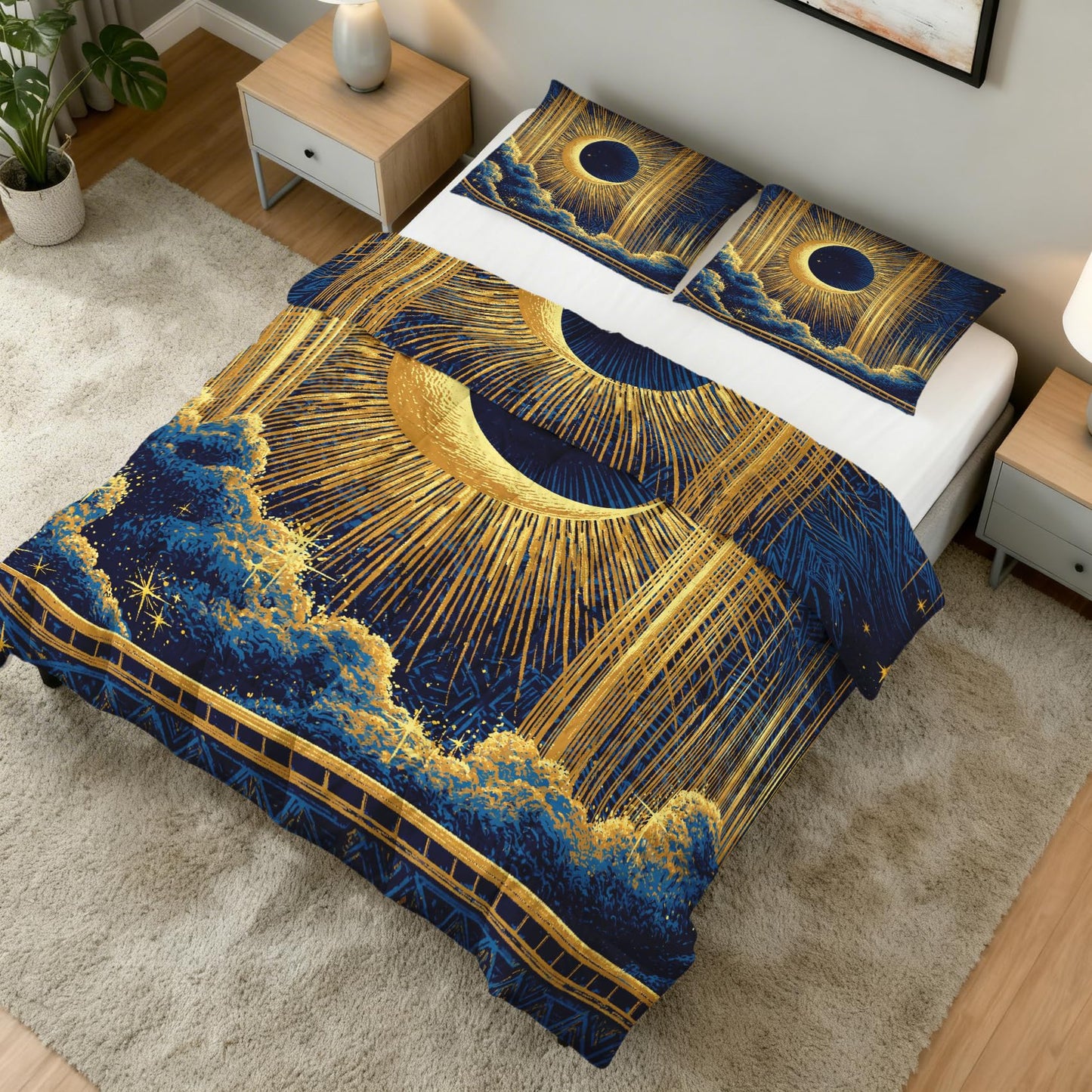 Boho Celestial Full Size Comforter Sets 3 Piece
