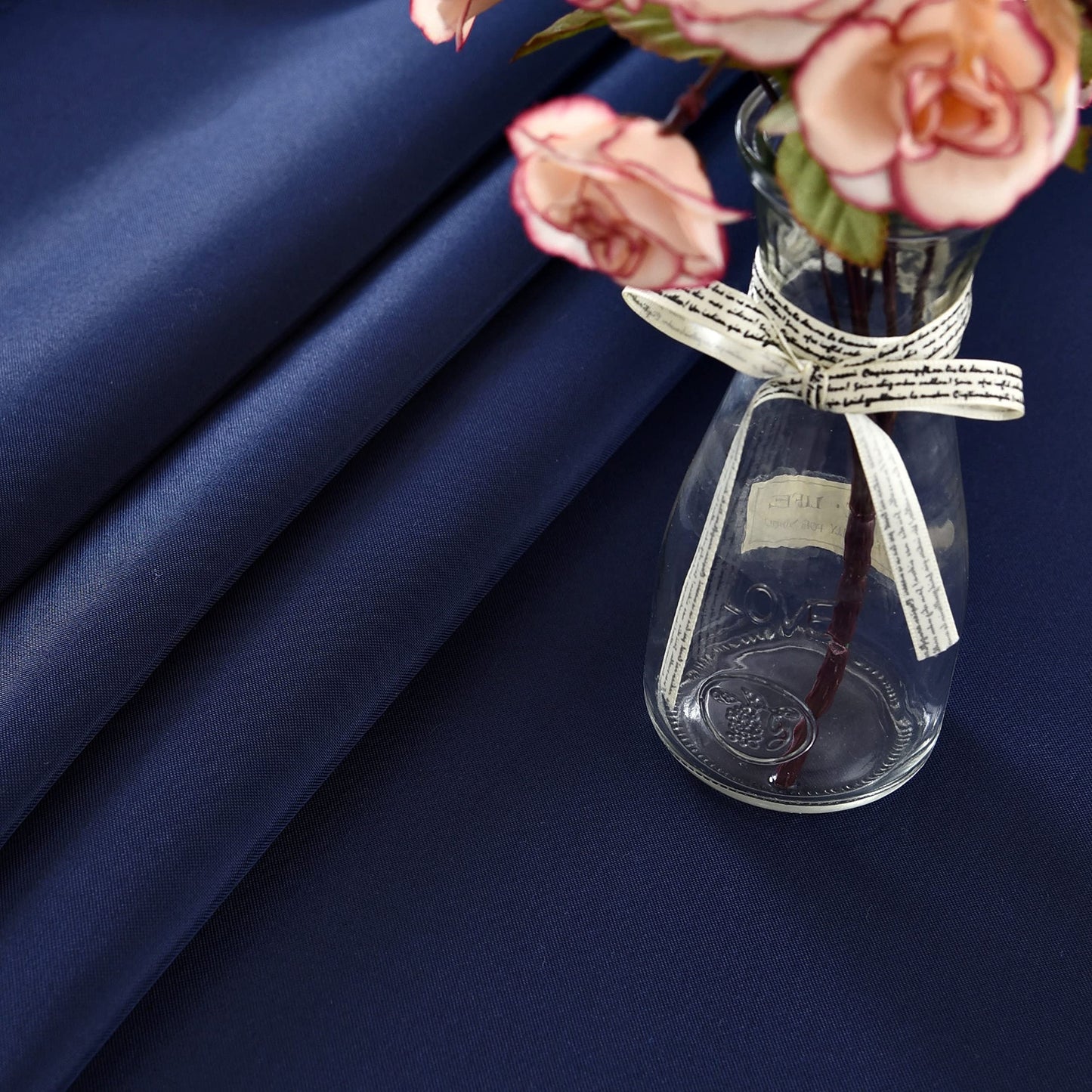 KAIPHO Navy Blue Rectangle Tablecloth Waterproof Stain Resistant Wrinkle Free Table Cloth 210GSM Polyester Wipeable Table Cover for Party, Banquet, Indoor & Outdoor- Rectangular/Oblong, 54 x 78 inch