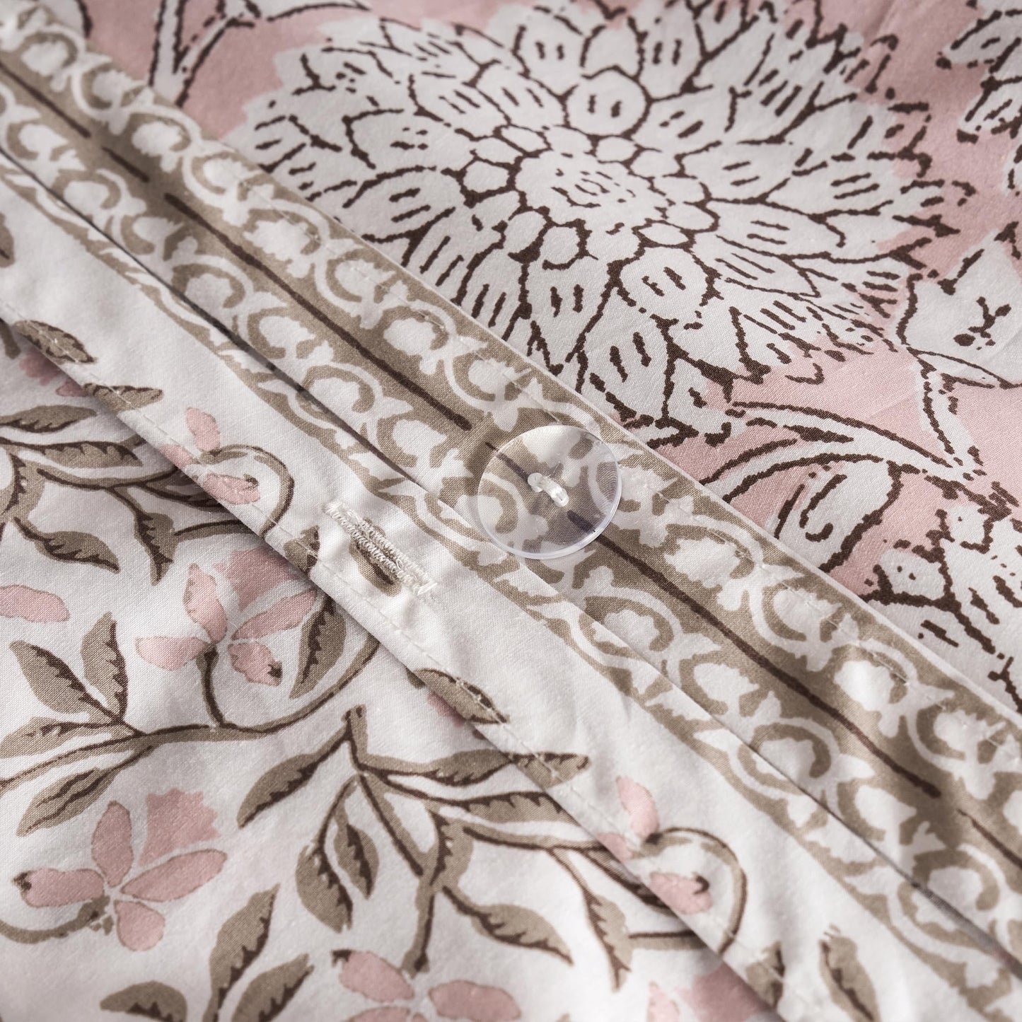 Levtex Home Adare Blush Reversible Full/Queen Comforter Set (90x94in) with 2 Pillow Shams (26x20in) - Floral Bedding - Blush and White - 100% Cotton Full/Queen Size Comforter Set - Soft, Pre-Washed