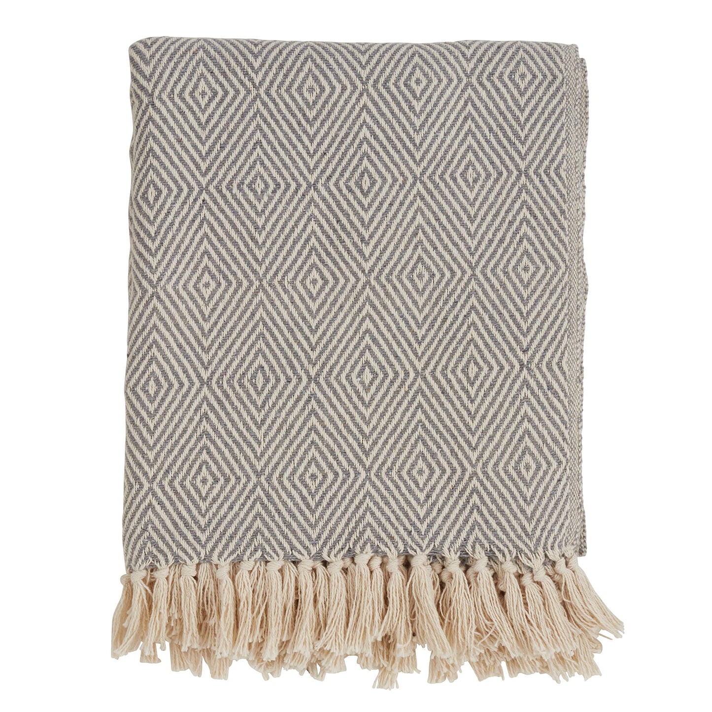 SARO LIFESTYLE Soft Cotton Diamond Weave Throw
