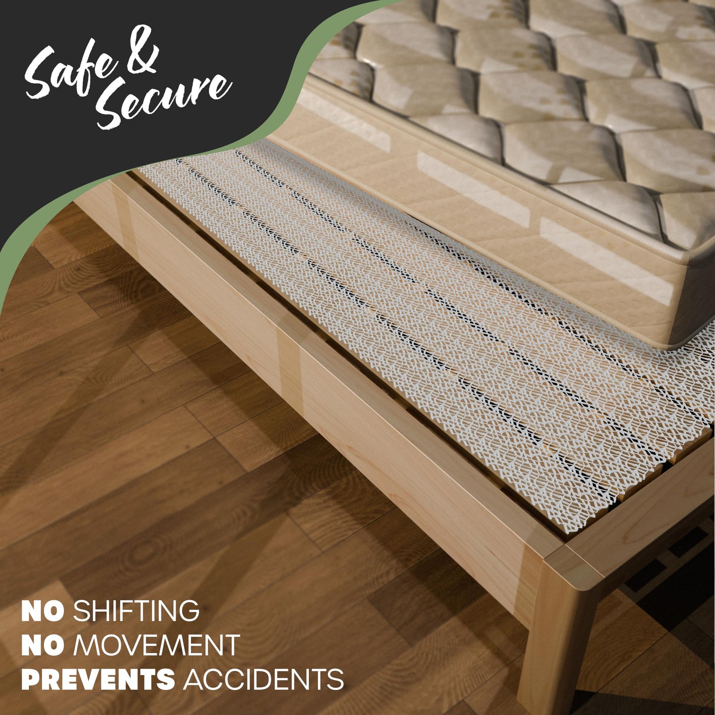 Nevlers 72" x 54" Queen Size Open-Weave Non Slip Mattress Gripper Pad
