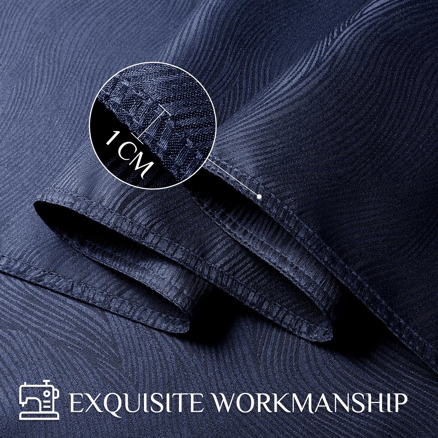 Softalker Jacquard Rectangle Tablecloth, Swirl Design Waterproof Stain Resistant Table Cover Wrinkle Free Heavy Weight Table Cloths for Dinner/Parties/Holiday - 60 x 84 Inch, Navy Blue