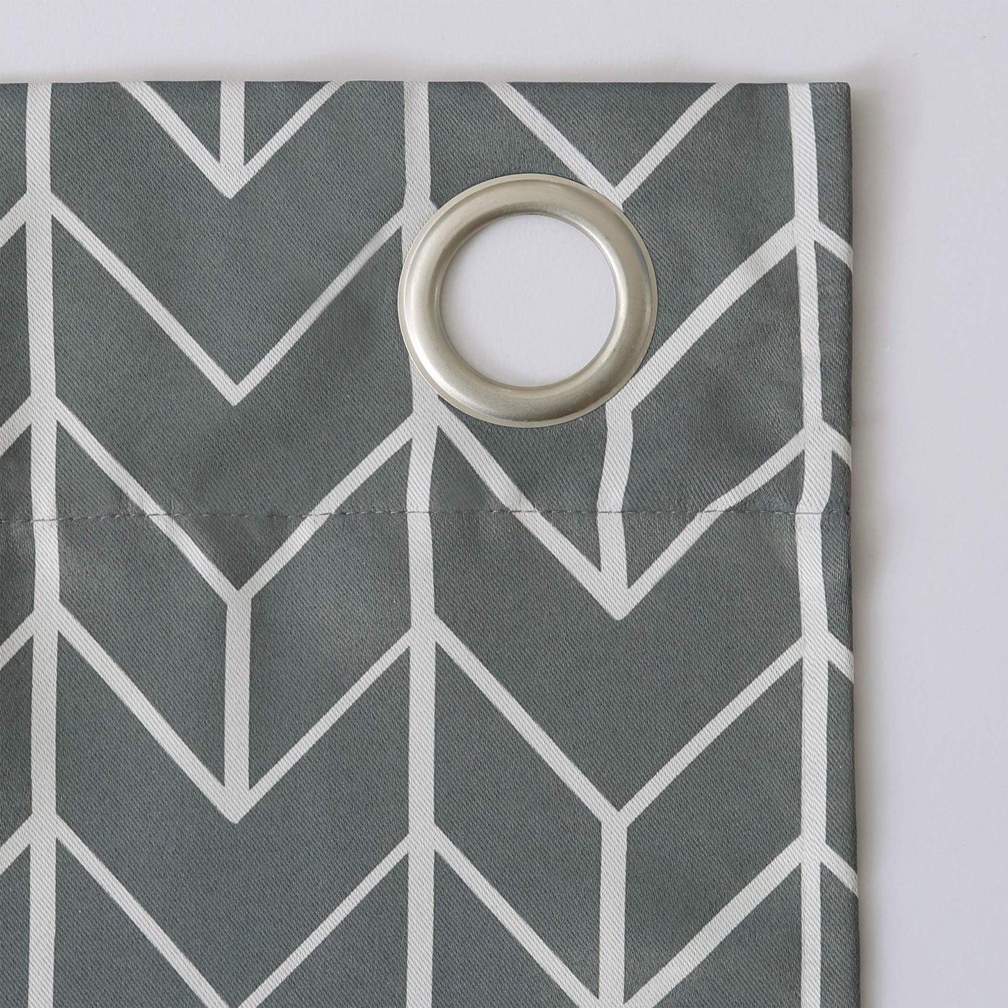 Sun Zero Kenwood Chevron Blackout Grommet Curtain Panel, Gray, 40"W x 84"L (1 Panel)