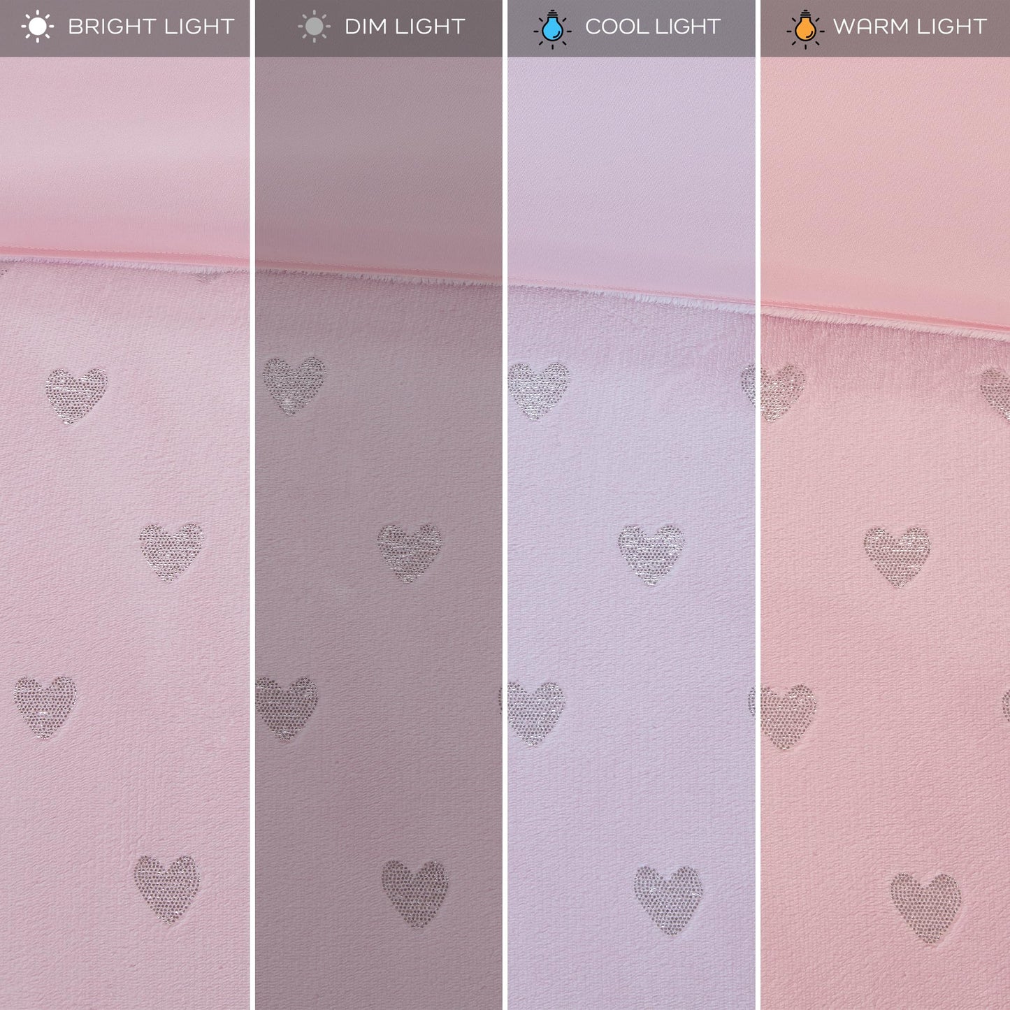Intelligent Design Twin Comforter Set, 3 Piece Metallic Hearts Cozy Bedroom Set for Girls, Twin Bed Set Soft & Plush Comforter, All Season Fluffy Bedding Set, Rosalie, Twin/Twin XL, Pink Silver