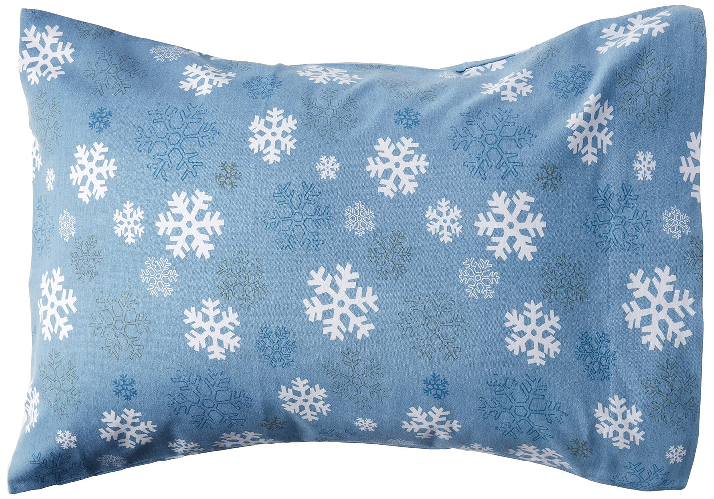 Pointehaven Heavy Weight Flannel Sheet Set, Queen, Snow Flakes - Warm & Cozy - 100% Cotton Flannel Pre-Shrunk -170 GSM -Deep Pockets -Easy Fit Elastic All Around-Comfy Double Brushed
