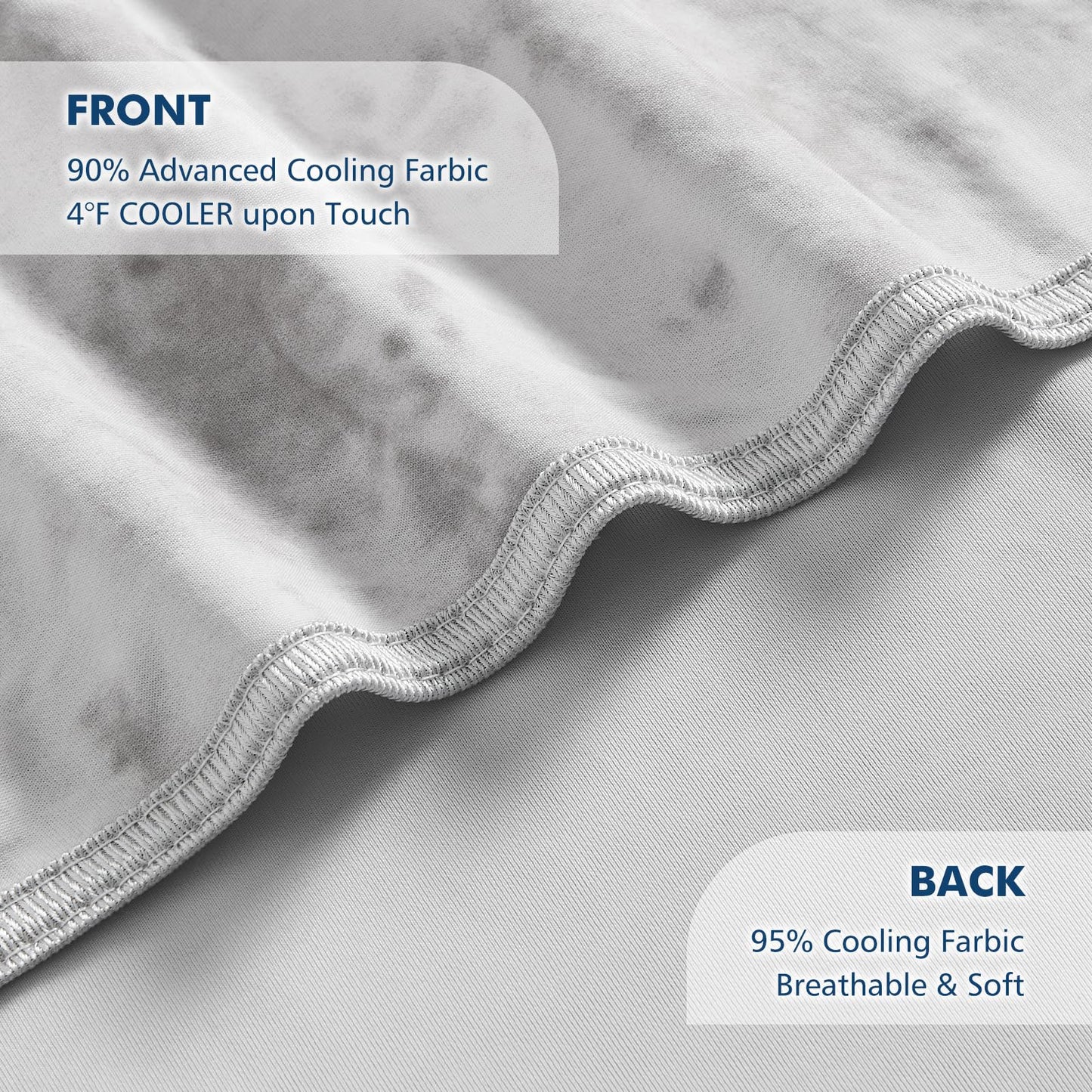 EMME Cooling Blanket Twin Size (60"x80") for Hot Sleepers, Arc-Chill Q-Max 0.45 Cool Fiber, Lightweight Summer Blanket for Night Sweats Relief, Ultra Breathable for Travel Outdoor, Grey