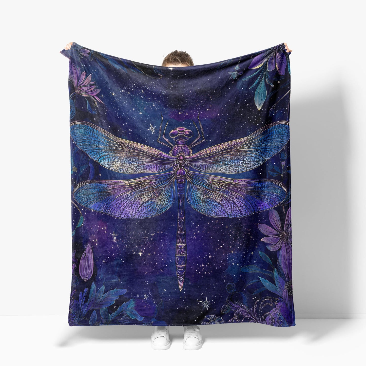 Dragonfly Throw Blanket Soft Warm Cozy Dragonflies Blankets Fuzzy Plush Fleece Dragonfly Blanket Gifts for Couch Bed Sofa Home Decor 40''X50''