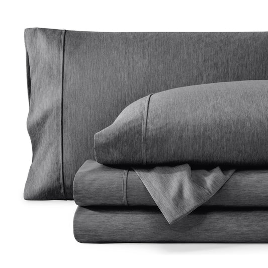 Bare Home Queen Sheet Set - Luxury 1800 Ultra-Soft Microfiber Double Brushed - Deep Pockets - Easy Fit - 4 Piece Set - Bedding Sheets & Pillowcases (Queen, Heathered Grey)