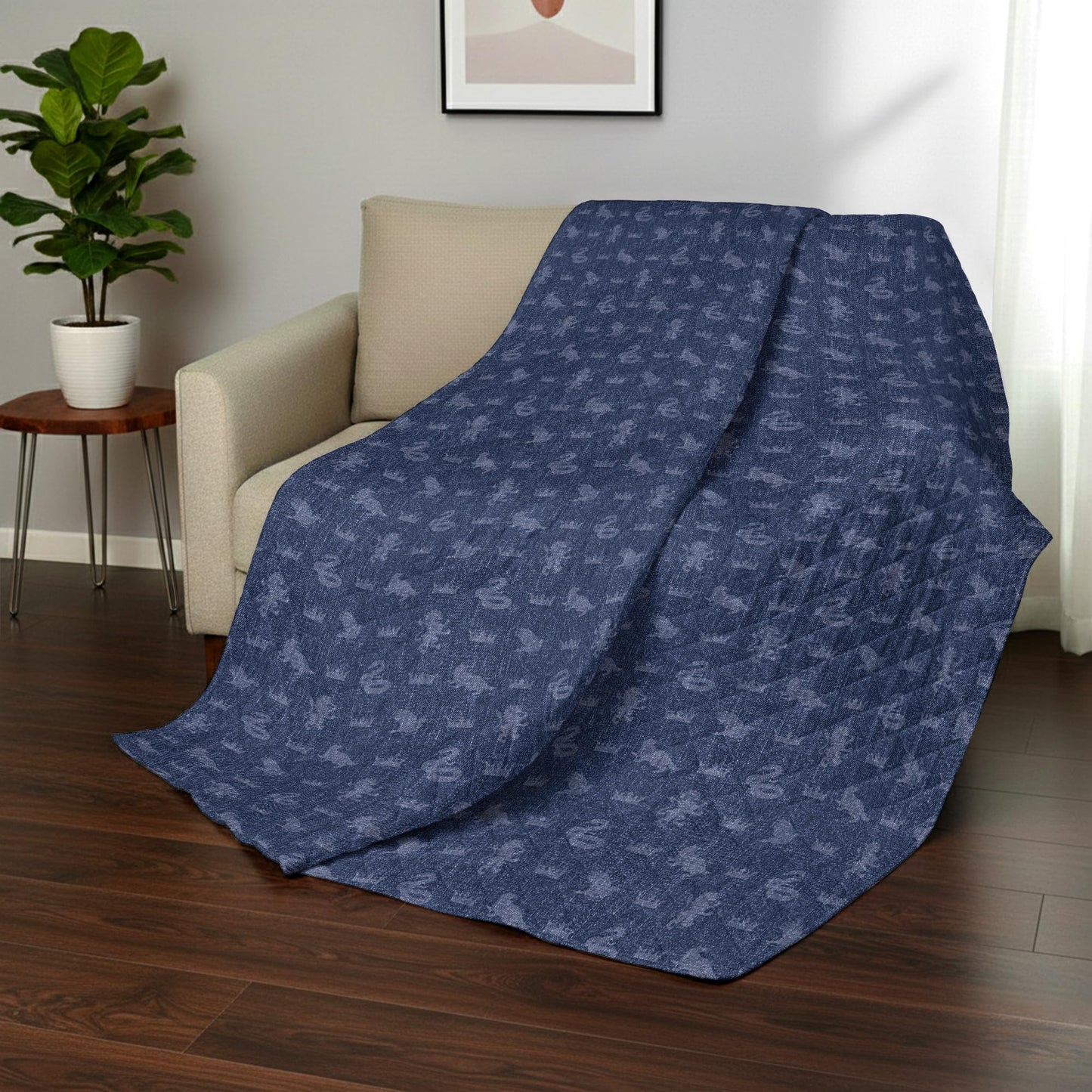 Harry Potter Herald Call Twin Quilted Throw Blanket Adults Boys Girls, Soft Lightweight Bedding for Bed, or Couch, 60 x 90 inches