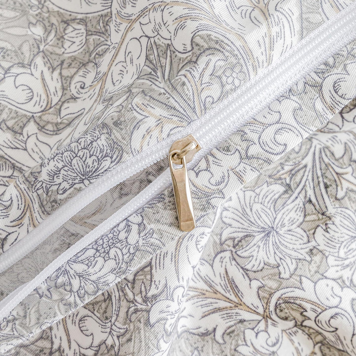 SUSYBAO Boho Flower Duvet Cover Queen 100% Cotton 3 Pcs Set 1 Vintage Grey Paisley Duvet Cover with Zipper Ties 2 Pillowcases Classical Style Gray Bohemian Floral Bedding Set Soft