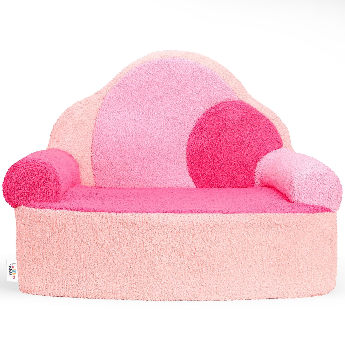 Luleko Kids Toddler Foam Chair | Cute Pink Soft Lounge Chair for Toddler Girls Ages 1–4 | Comfy Lightweight Reading Seat for Nursery, Bedroom & Playroom Décor