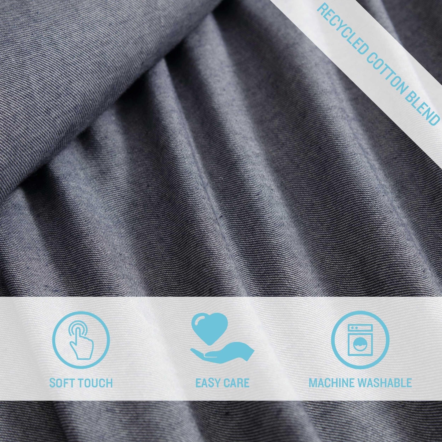 Tommy Bahama - Queen Sheet Set, Twill Weave Bedding with Matching Shams and Deep Pockets, Wrinkle-Resistant Bed Essentials, Oeko-Tex Certified (Paradise Twill Blue, Queen)