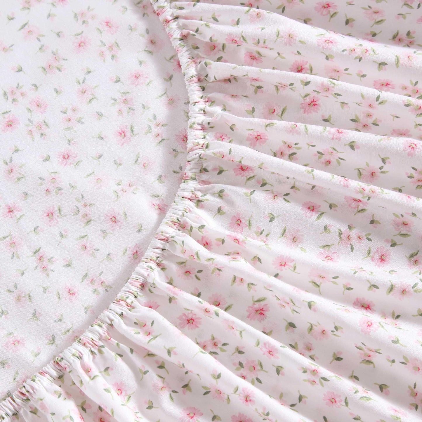Laura Ashley - Twin Sheet Set, Crisp & Cool Cotton Percale Bedding for Year Round Comfort, Deep Pocket, Bed Sheets with Matching Pillowcase (Little Ditsy Pink)