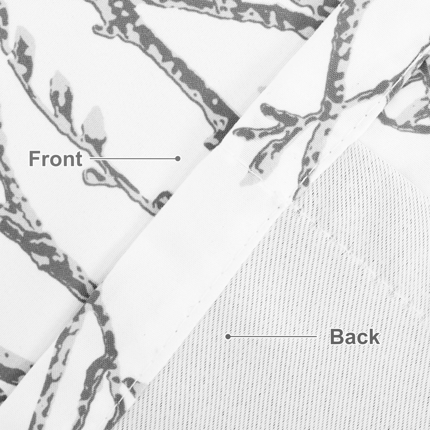 DriftAway Tree Branch Lined Valance Double Layer Blackout Thermal Insulated Abstract Ink Printing Window Curtain Valance Rod Pocket 52 Inch by 14 Inch Plus 2 Inch Header Silver Gray 1 Pack