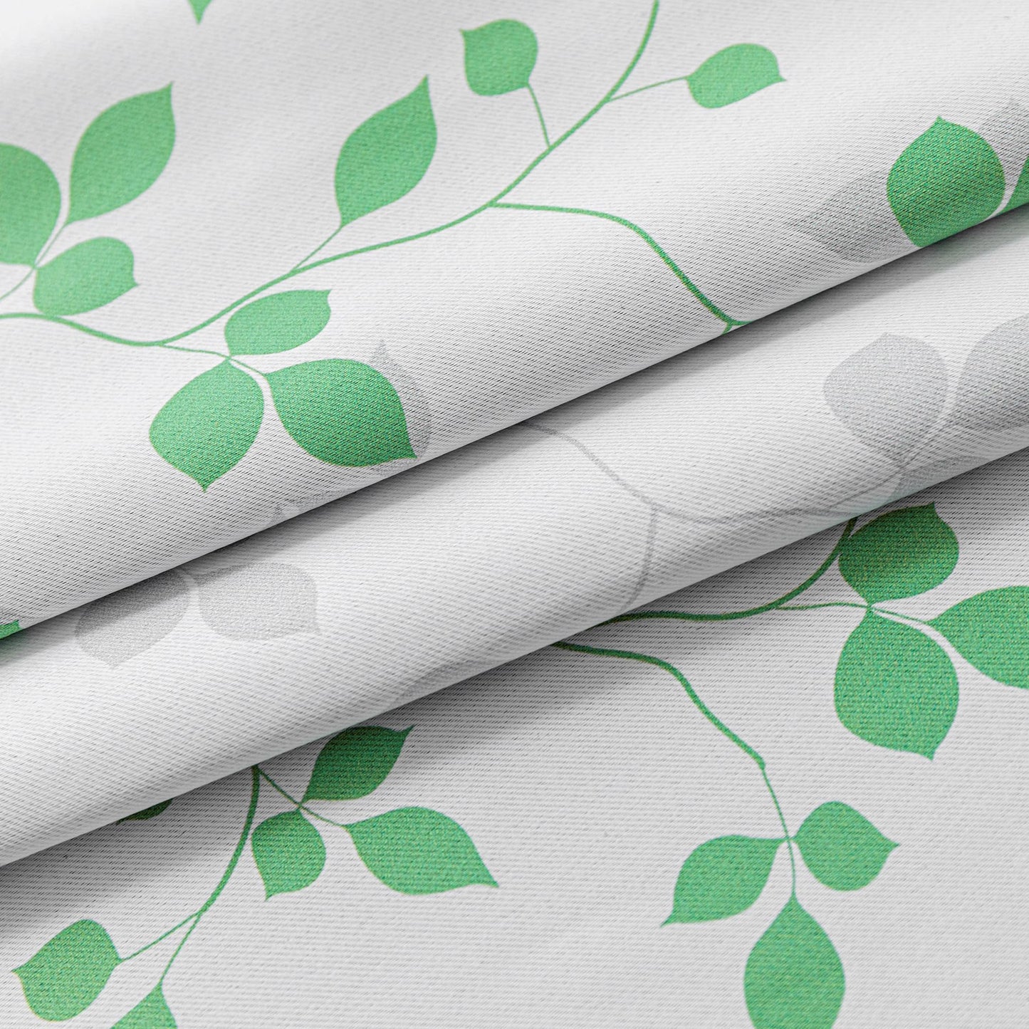 MEETSKY 95% Blackout Curtains for Bedroom, Green and Grey Leaf Curtains 84 Inches Long 2 Panels, Patterned Curtain Living Room Thermal Insulated Room Darkening Grommet Drapes, Each Panel 52" W