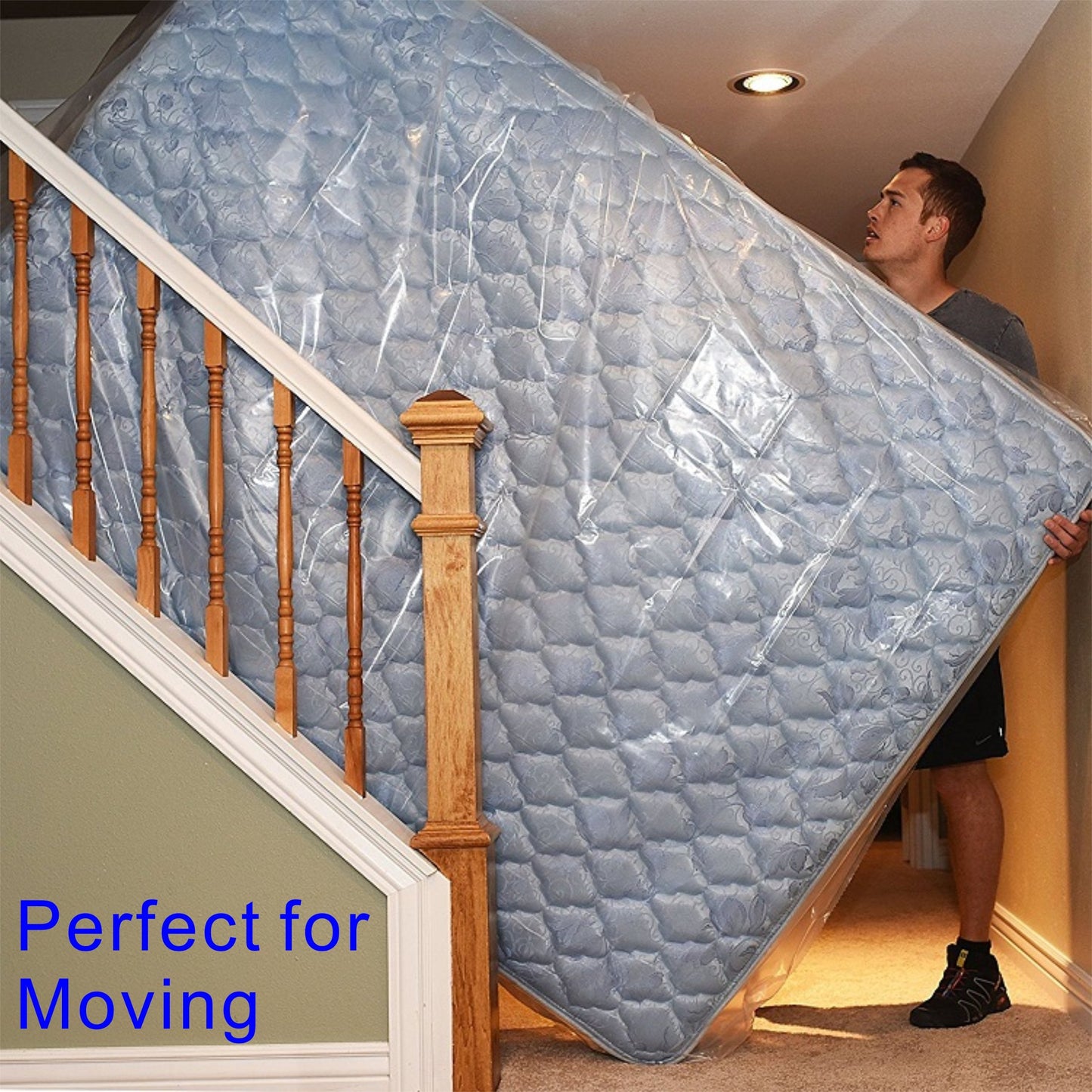 ComfortHome Mattress Bag for Moving and Storage, 3 Mil Thick, Fits Queen and King Size Mattress, 2 Pack