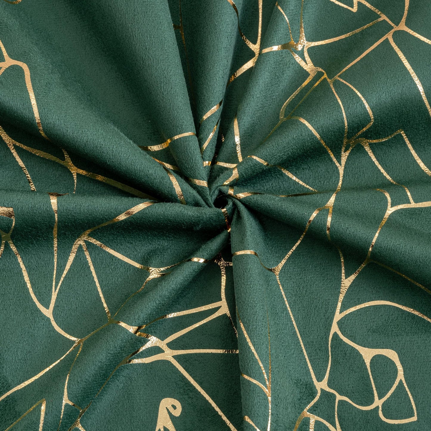 JELLYMONI Pillow Covers Set of 2, 18 x 18 inch Glitter Decorative Pillow Shams Green with Gold Streaks, Soft Pillowcases Home Decor for Sofa Couch Bed (Gold Dark Green)