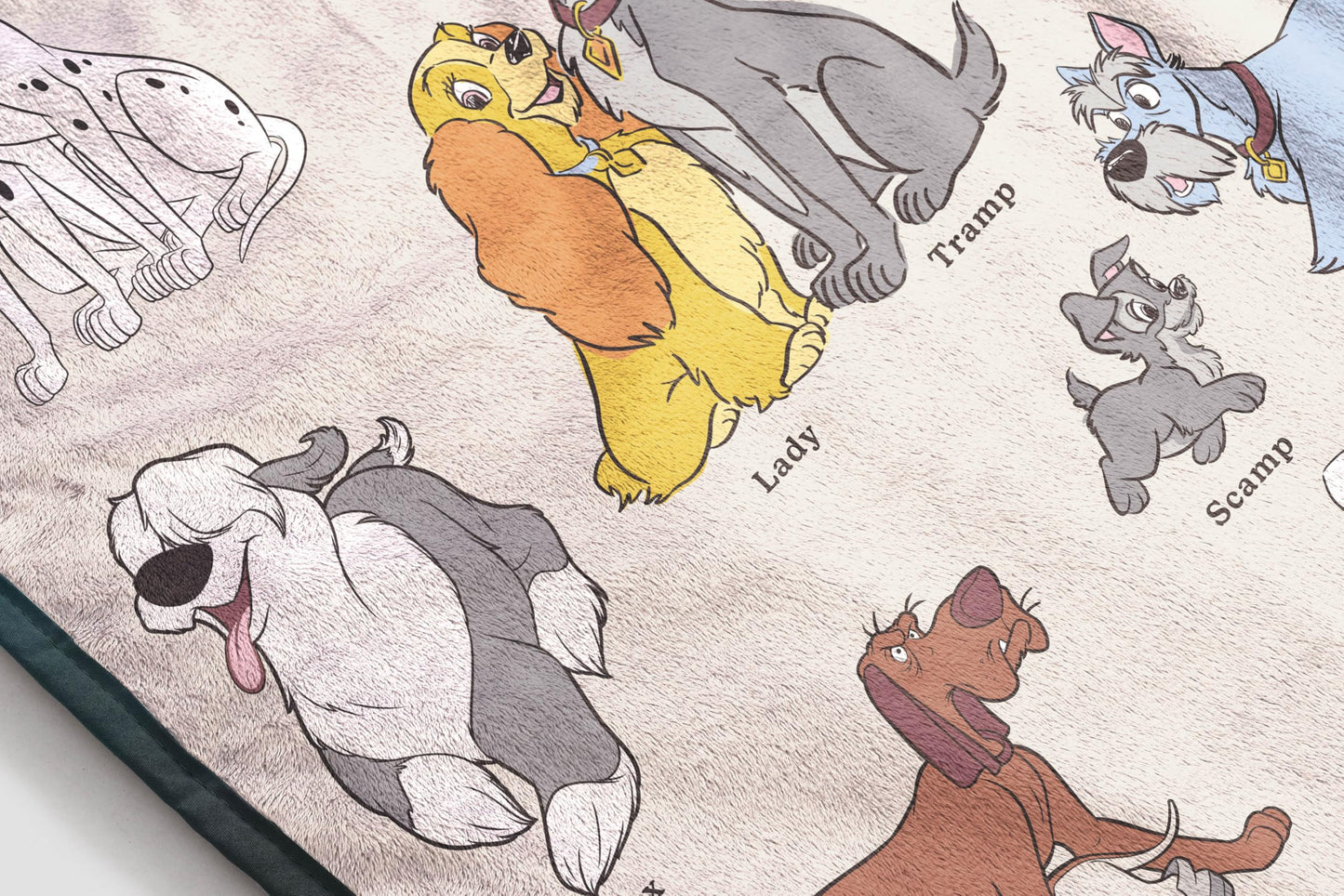 Jay Franco Kids Plush Throw Blanket – Soft & Cozy Fleece Throw for Bedroom & Couch Décor, Official Licensed Product, Beige - Disney Dogs, 46x60 - Throw Blanket