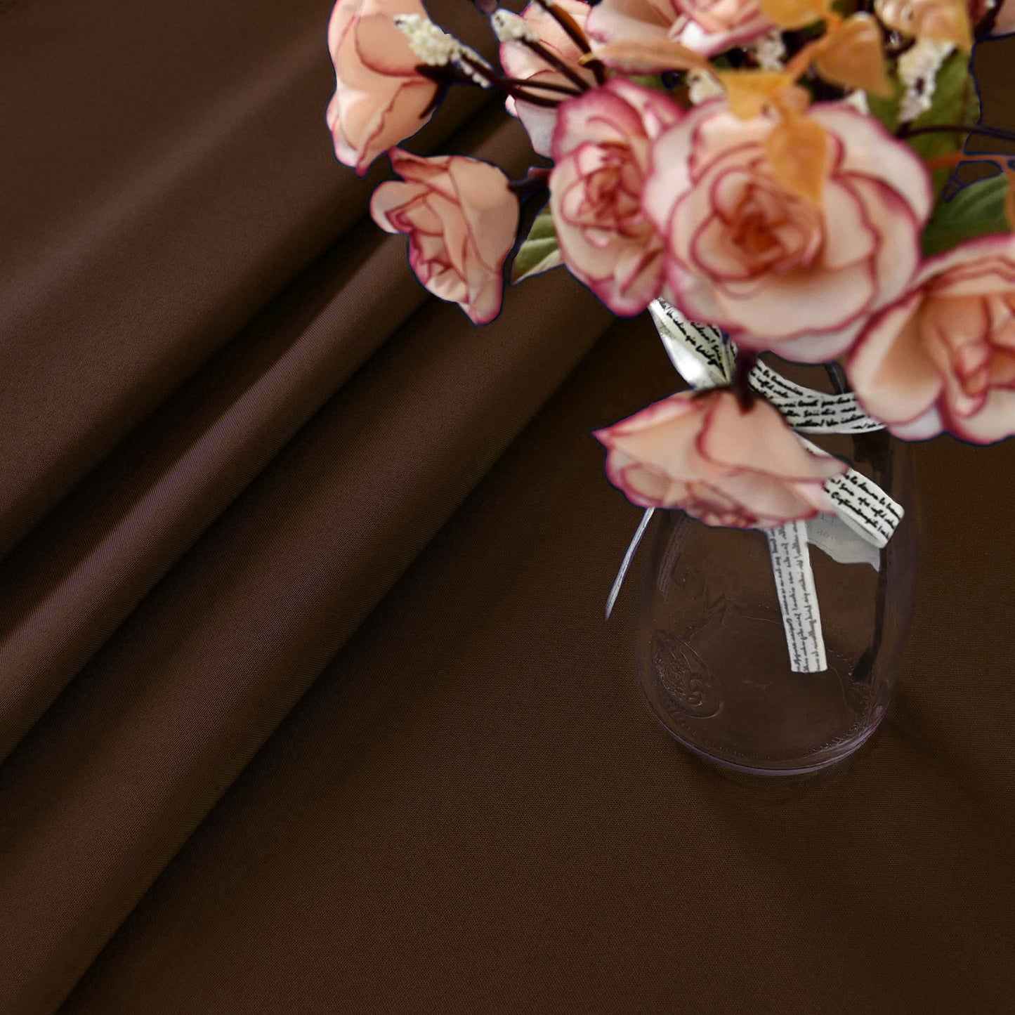 KAIPHO Brown Rectangle Tablecloth Waterproof Stain Resistant Wrinkle Free Table Cloth 210GSM Polyester Wipeable Table Cover for Party, Banquet, Indoor and Outdoor-Rectangular/Oblong, 60 x 84 inch