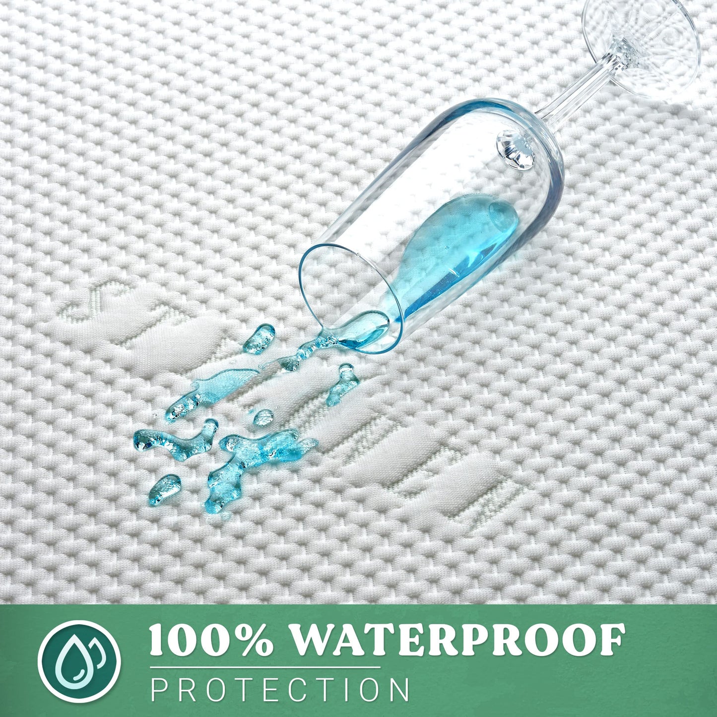 STYLINEN Tencel Eucalyptus Waterproof Mattress Protector - 100% Waterproof, Ultra Soft & Cooling with 16 Deep Pockets, Noiseless Protection from Stains & Spills (Queen)