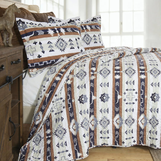 Carstens, Inc. Wrangler Limestone Butte Western Microfiber Quilt Set, King