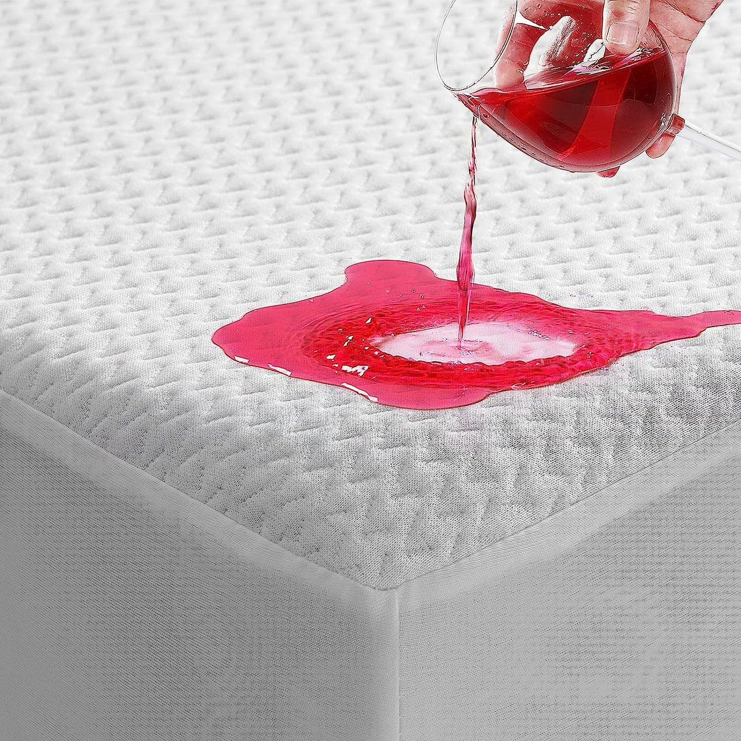 TASTELIFE King Size Waterproof Mattress Protector, 3D Air Fabric Cooling King Bed Mattress Protector, Breathable Fitted Mattress Cover with Deep Pocket, Fits 8 to 21 Inch Mattress