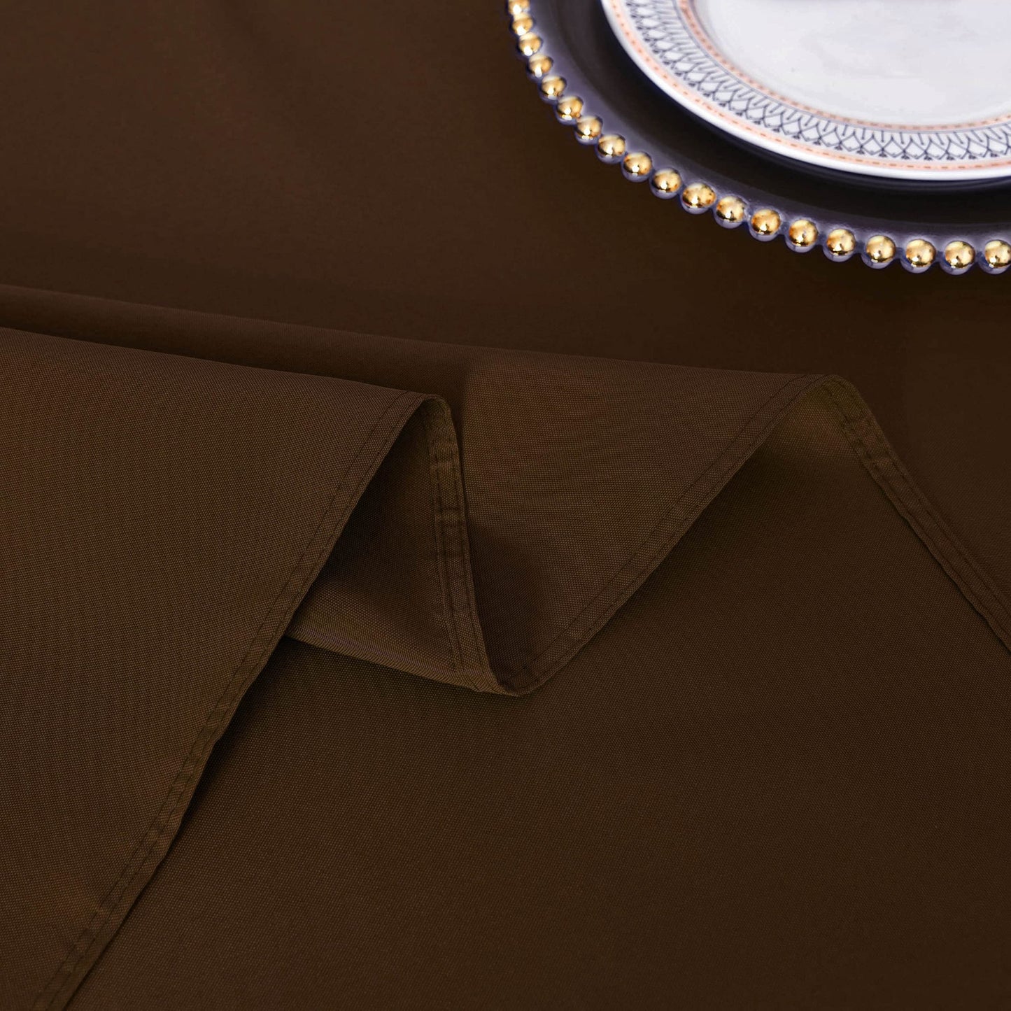 KAIPHO Brown Rectangle Tablecloth Waterproof Stain Resistant Wrinkle Free Table Cloth 210GSM Polyester Wipeable Table Cover for Party, Banquet, Indoor and Outdoor-Rectangular/Oblong, 60 x 84 inch