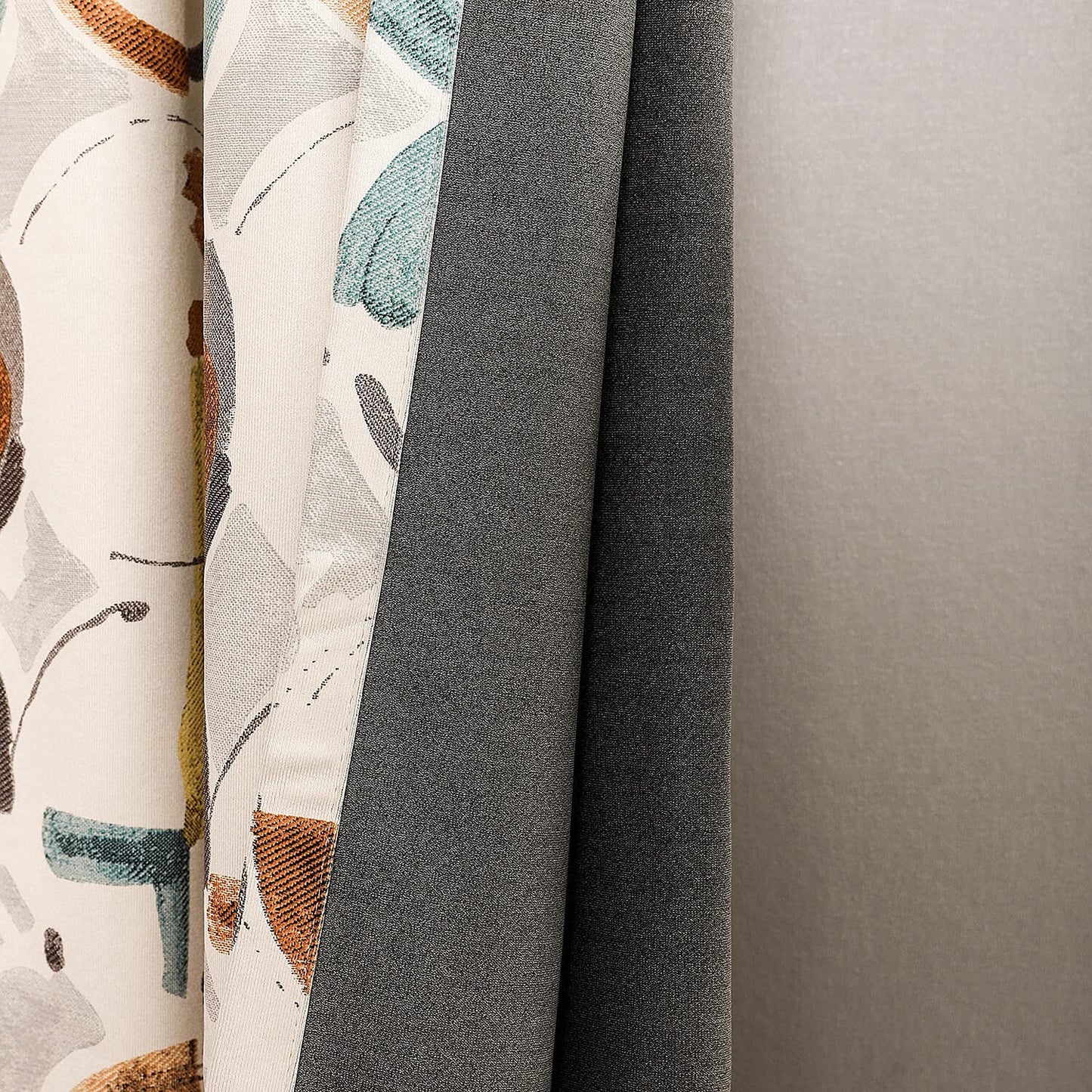 VOGOL Blackout Curtains for Bedroom, Brown Geometric Circles Print Curtains 84 inch Length Thermal Insulated Room Darkening Grommet Drapes for Living Room Home Theatre, 52 x 84 Inches, 2 Panels