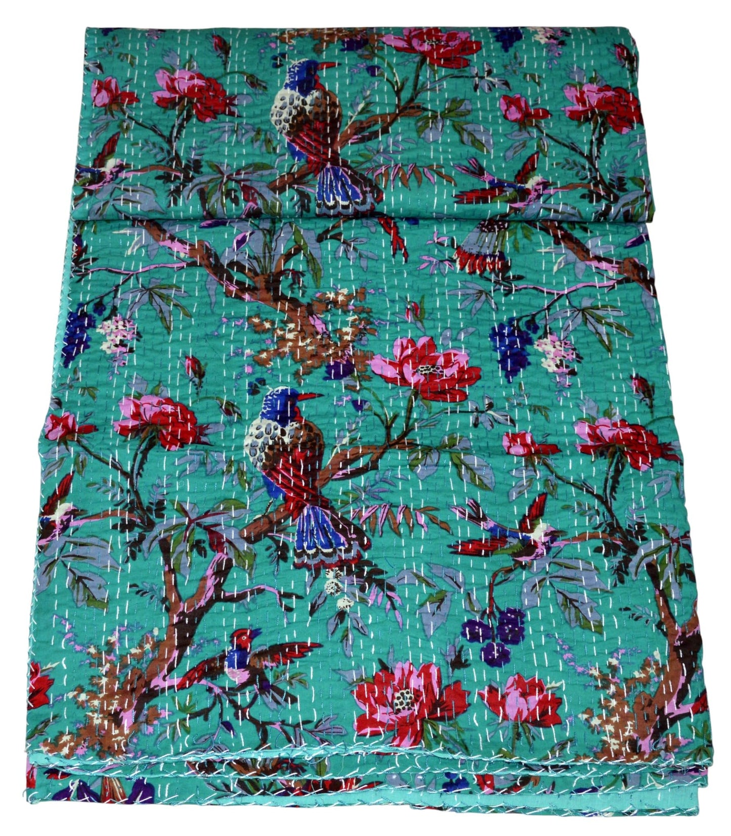 Arprani Boho Quilts Queen Size Cotton Quilt Blanket Throw Bedding Set Indian Blanket Vintage Kantha Quilt Reversible gudari Jaipuri bedsheets
