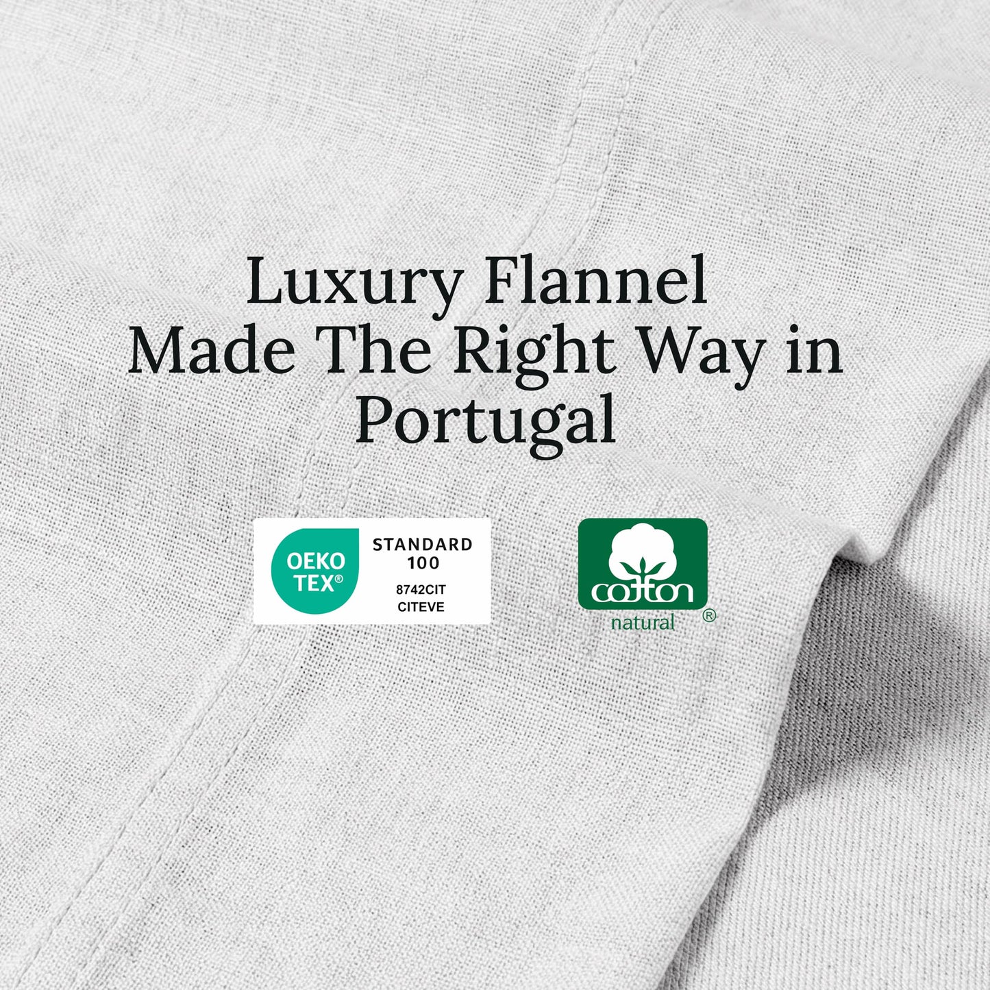 California Design Den Yarn Dyed Flannel Bed Sheets Queen Size Set - Made in Portugal, 4-Pc 100% Cotton Flannel Sheets Queen, Thick, Velvet Soft, Triple-Brushed, Extra Deep Pockets - Cream Stripe