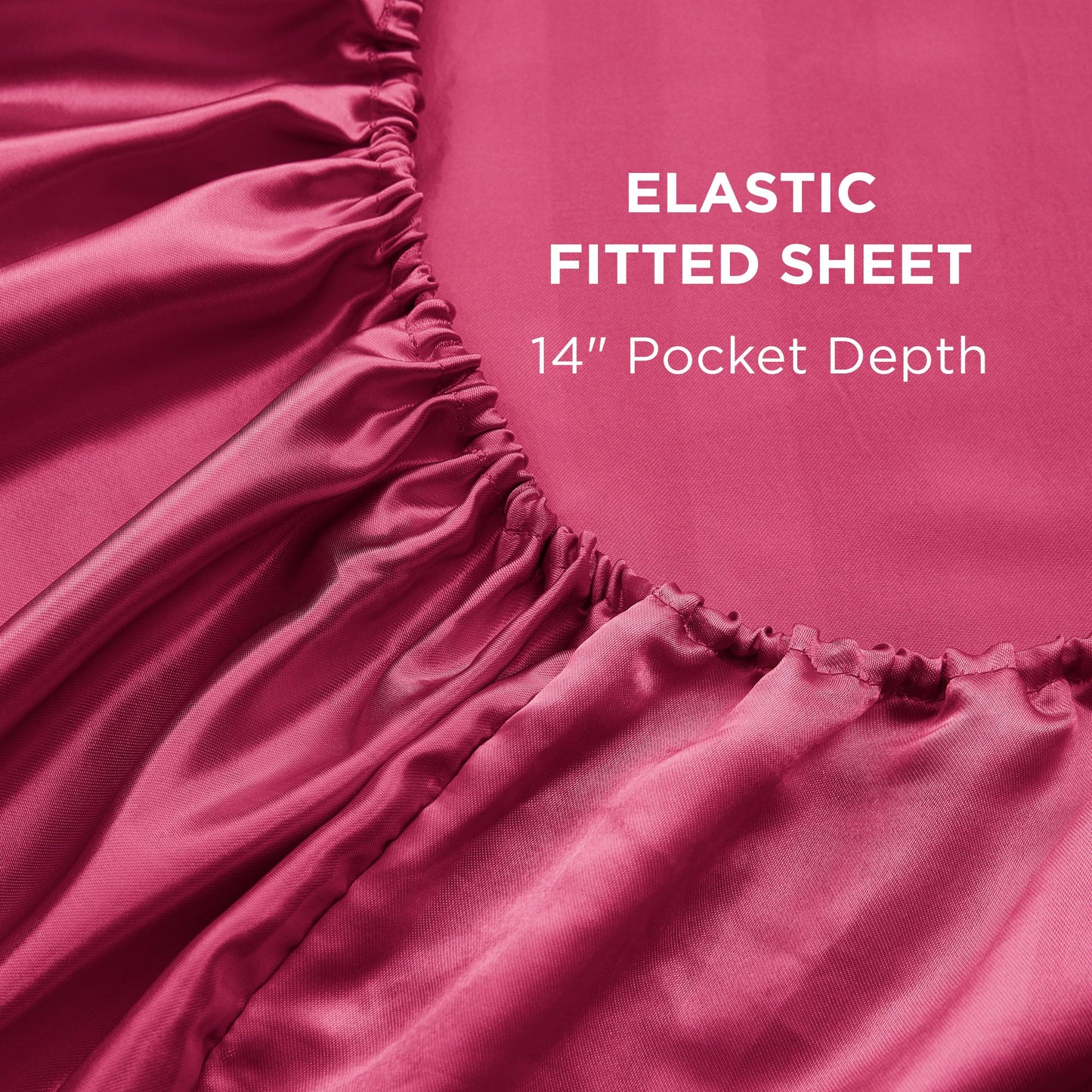 Juicy Couture Silky Satin Damask Sheet Set - Luxury Hot Pink Bedding - Smooth Striped Sheets - Full Size