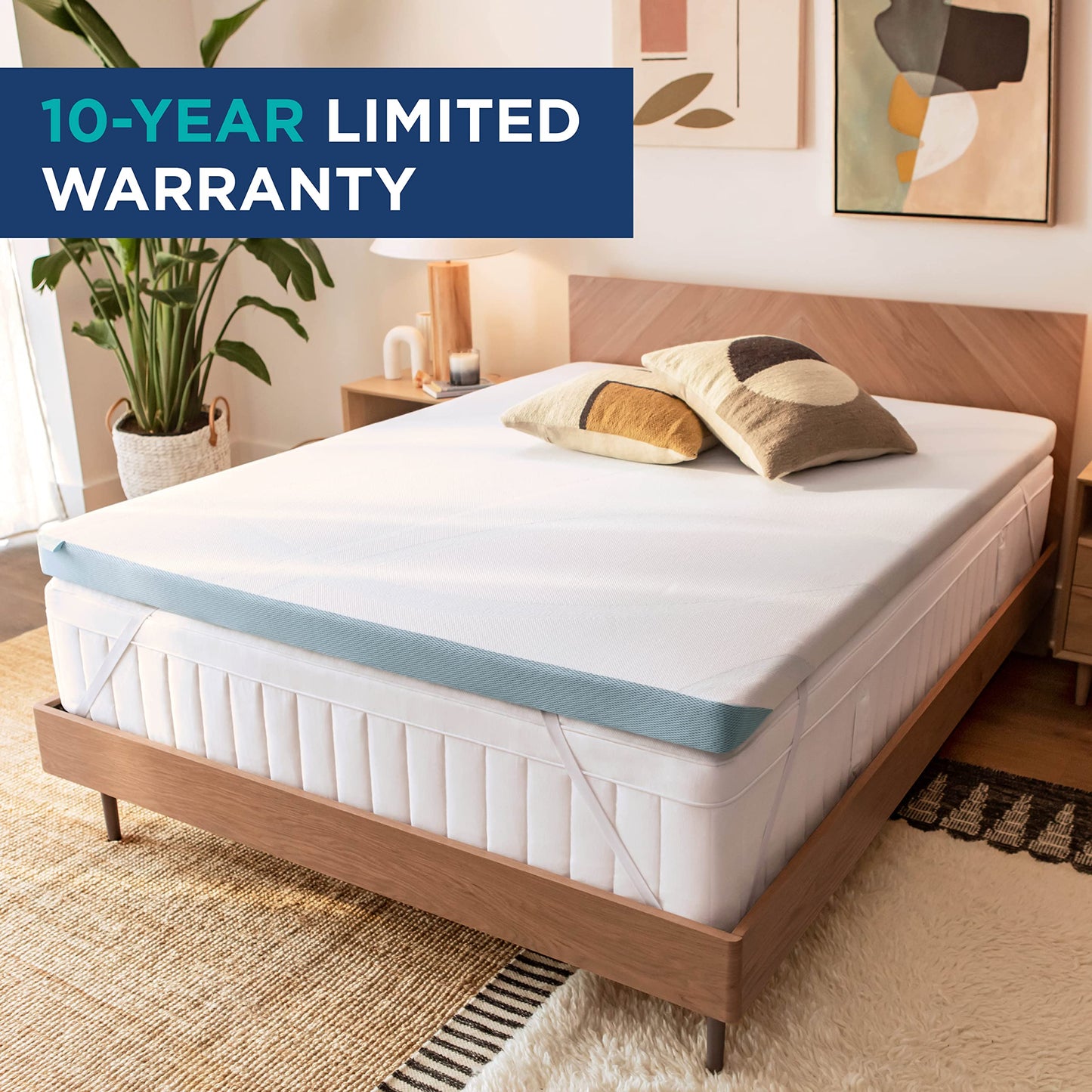 Tempur-Pedic TEMPUR-Adapt + Cooling 3-Inch Queen Mattress Topper Medium Luxury Premium Foam, Washable Cover, Medium Cooling Topper,White