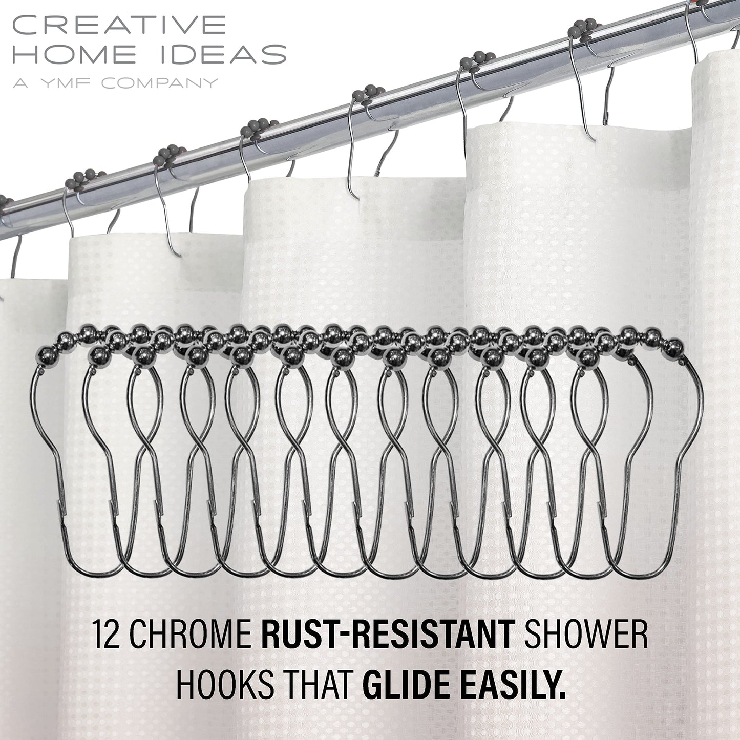 14-Piece Set, Orange 70x72 Ombre Shower Curtain, Frosted 70x72 PEVA Liner, 12 Shower Hooks