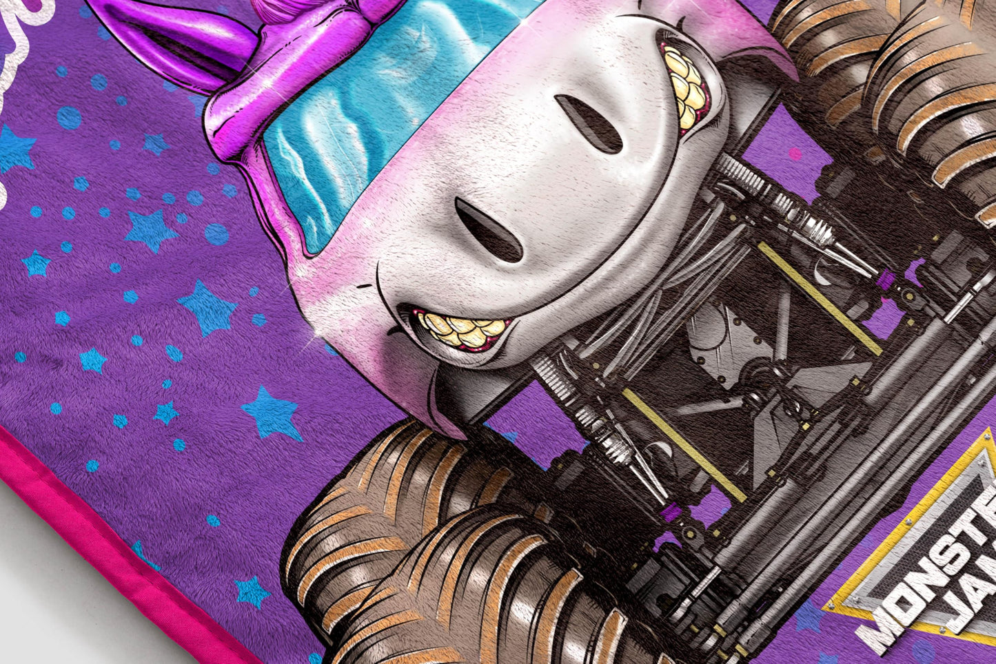 Jay Franco Monster Jam Sparkle Smash Kids Throw Blanket 46x60 - Super Soft Fleece Microfiber, Fade Resistant, Machine Washable, Gift for Truck Fans, for Couch & Bed (Officially Licensed)