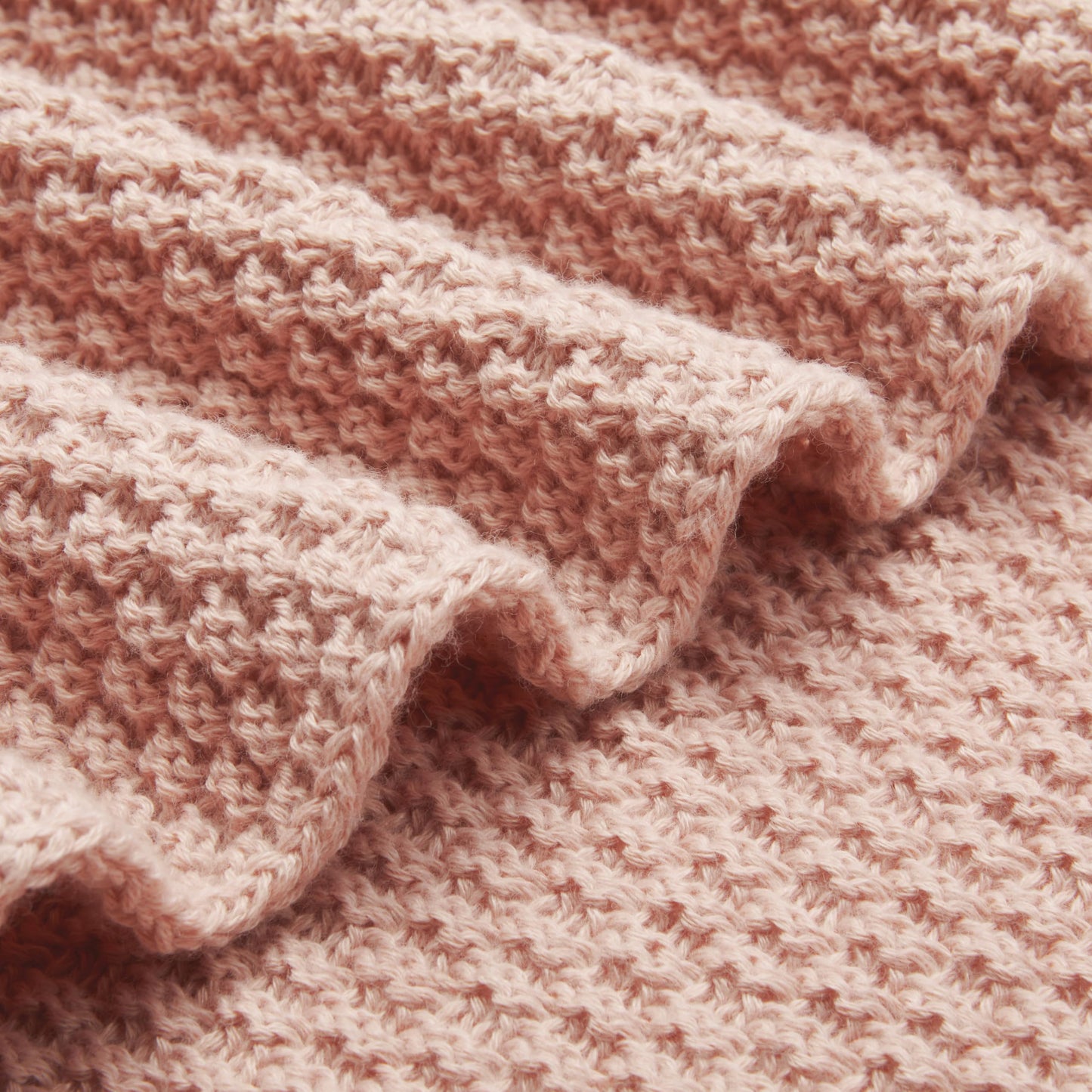 Amazon Basics Chunky Cable Knit Throw Blanket for Couch, Sofa, Bed, Lightweight Soft Cozy, 50" x 60", Dusty Rose