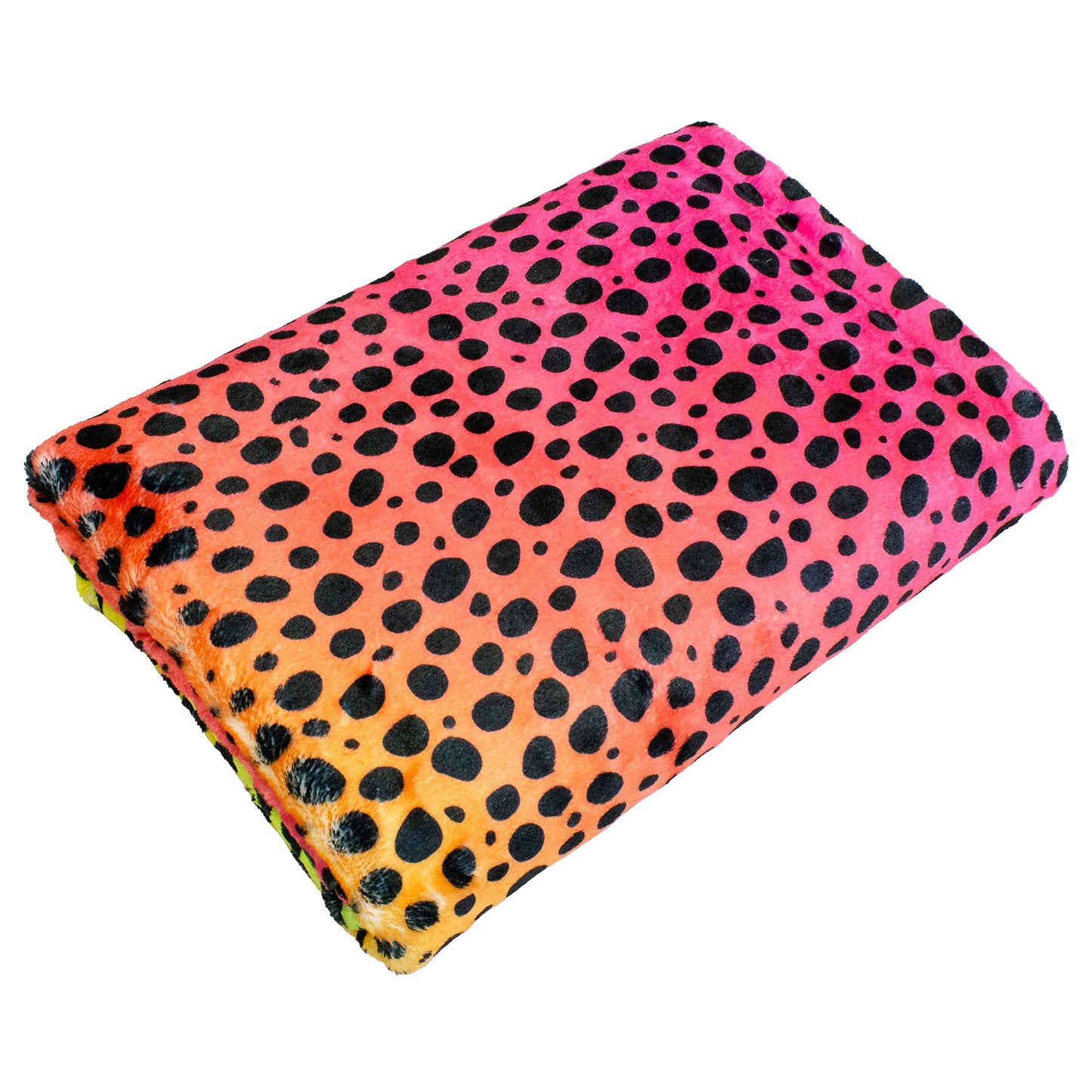 Everything Comfy Cheetah Print Decorative Throw Blanket, 42x60 Inch, Rainbow Gradient