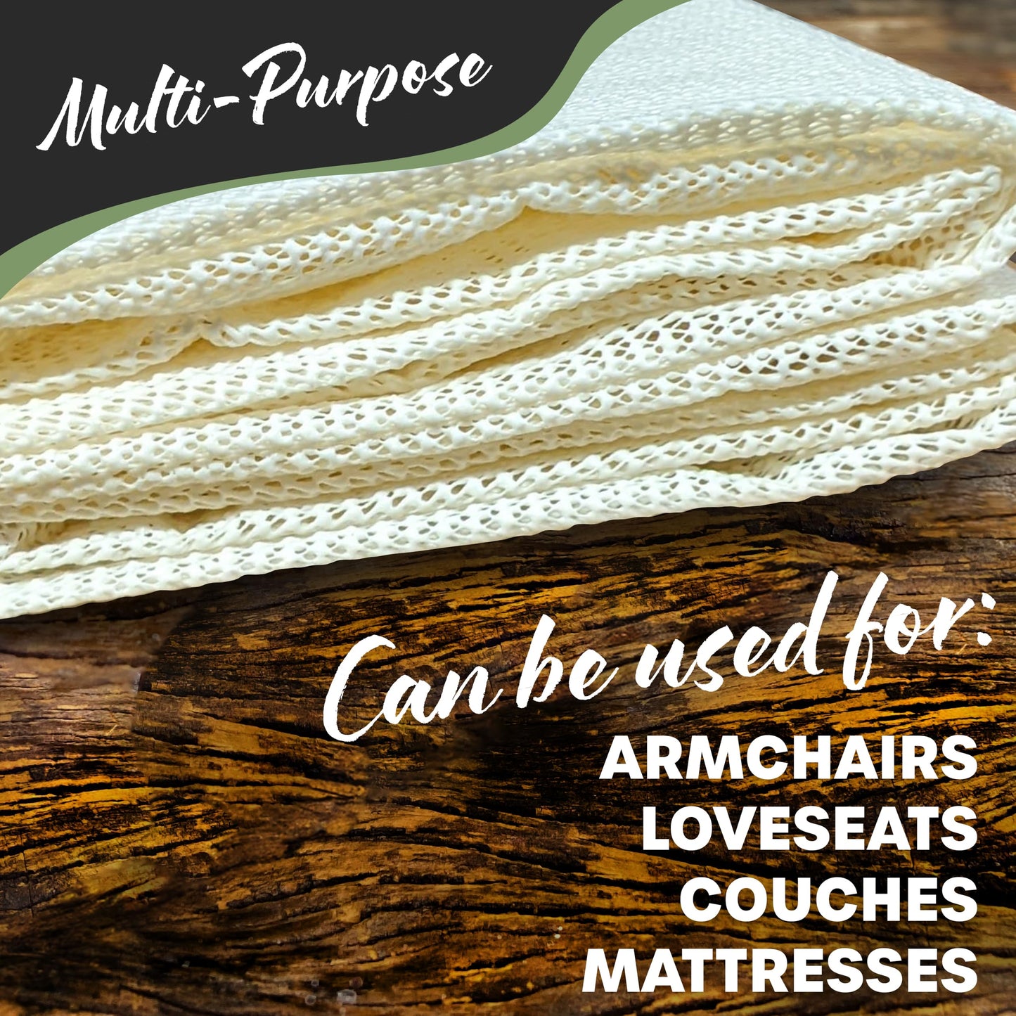 Nevlers 72" x 54" Queen Size Open-Weave Non Slip Mattress Gripper Pad