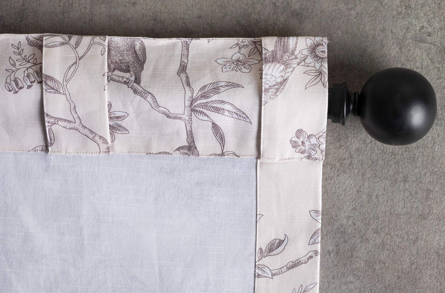 Maison d' Hermine Curtains for living room 100% Cotton 96 inch length One Panel Light Filtering Toile Curtains for Bedroom Windows with rod and loop Pockets Drapes (Jouy Paradise Beige, 50"W x 96"L)