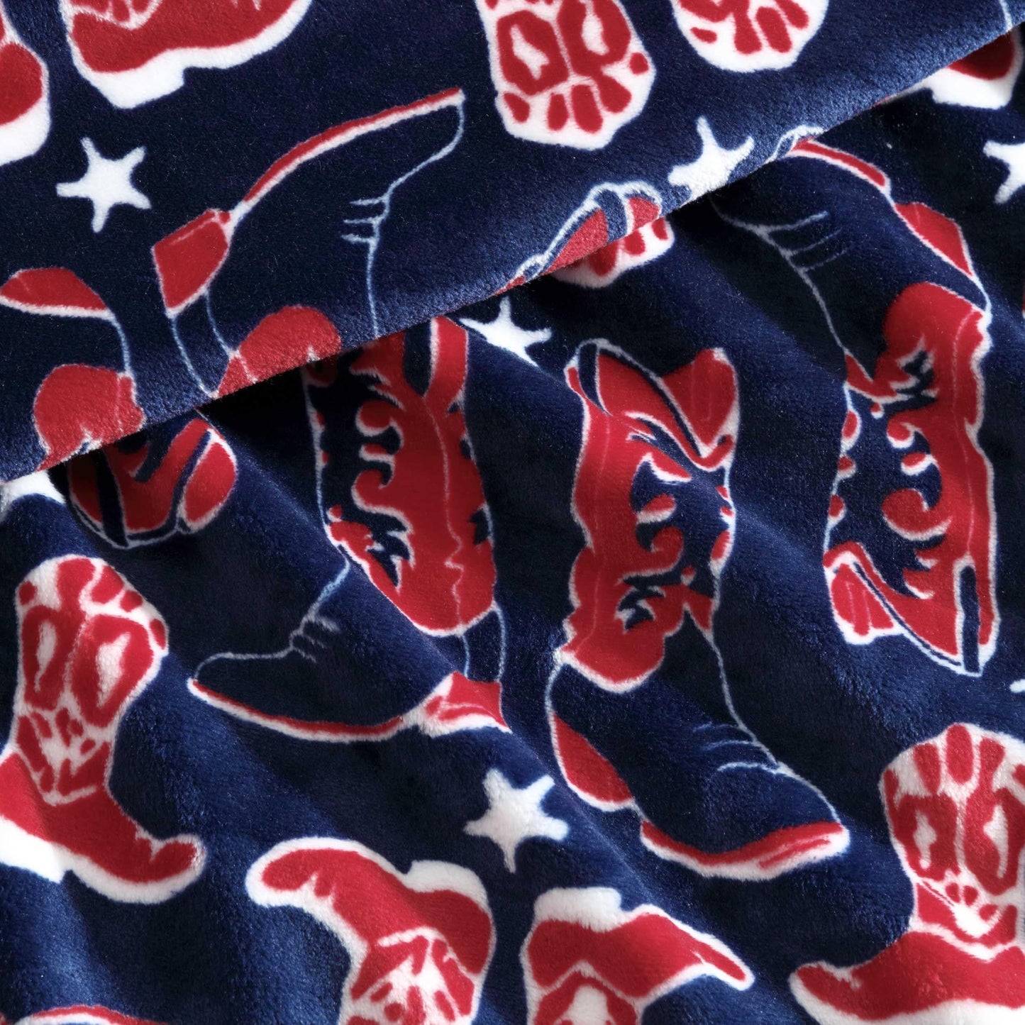 Wrangler - Blanket, Super Soft Plush Bedding, Yellowstone Inspired Throw Blanket for Couch or Bed (Knocking Boots Blue, 50" x 70")