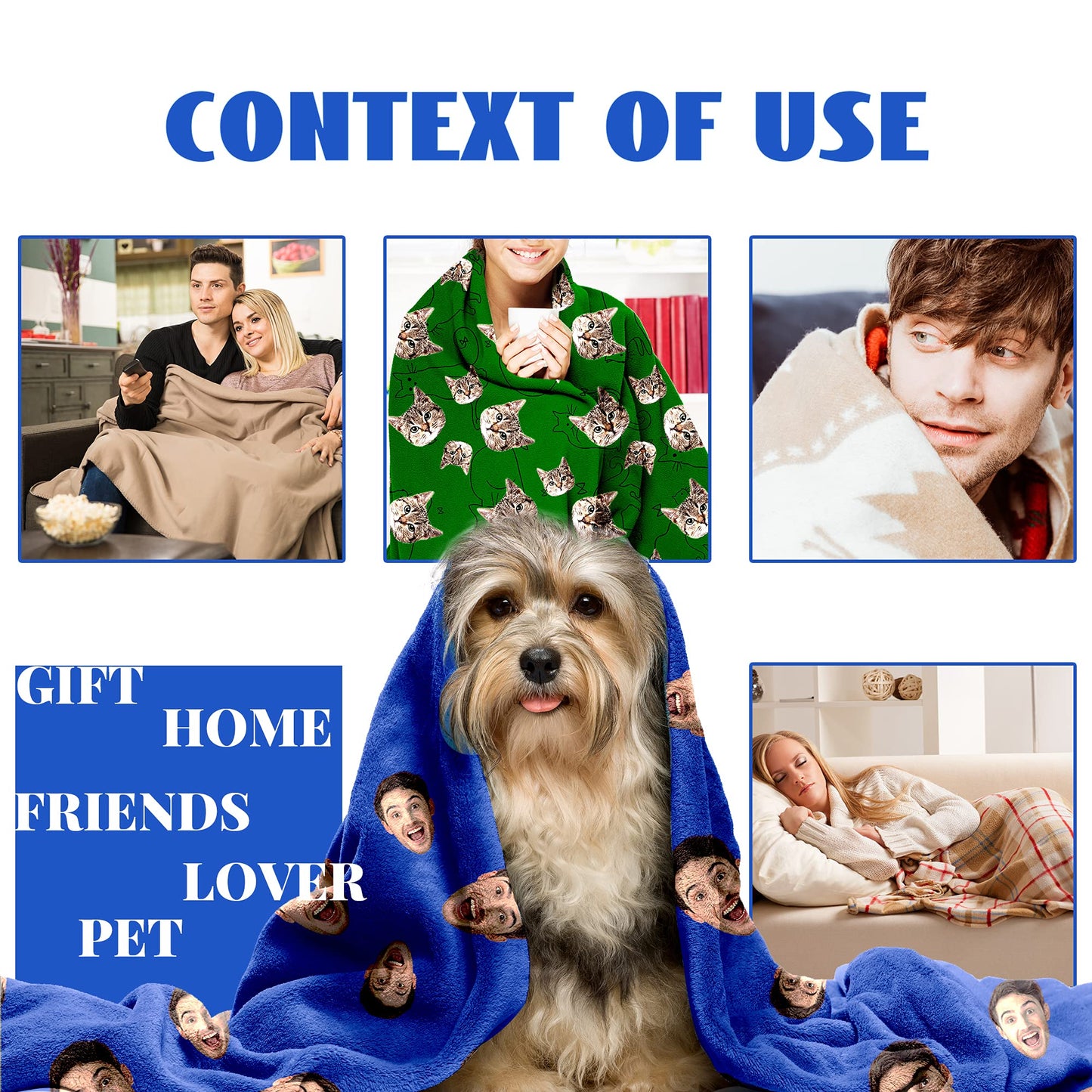 DIYKST Custom Photo Throw Blanket Customized Pictures Blanket Personalized Soft Fleece Blanket for Family Wedding Birthday Christmas Valentines Day Gifts for Women Him Her