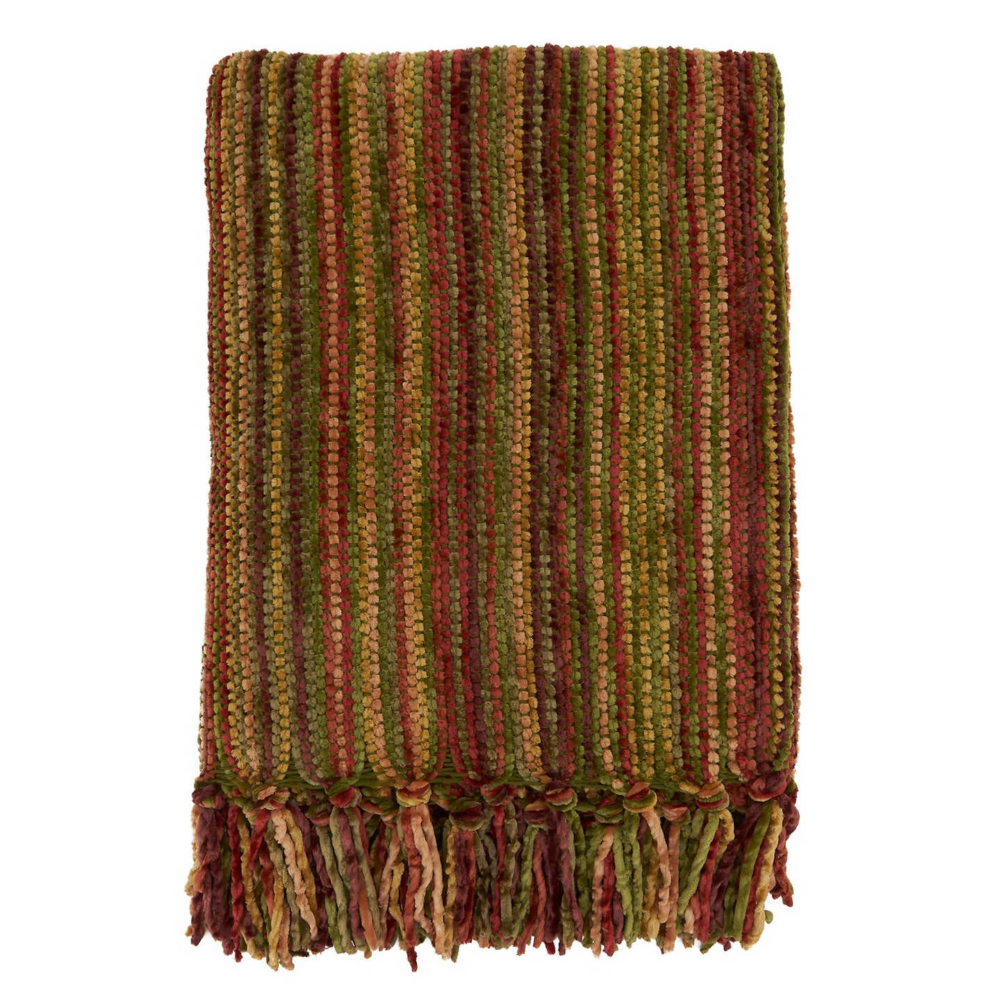 SARO LIFESTYLE Multicolor Chenille Throw Blanket, Multi, 50"x60"